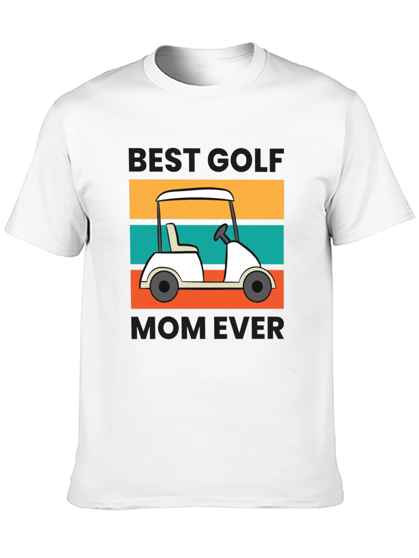 Black Best Golf Mom Ever Graphic T-Shirt view 10