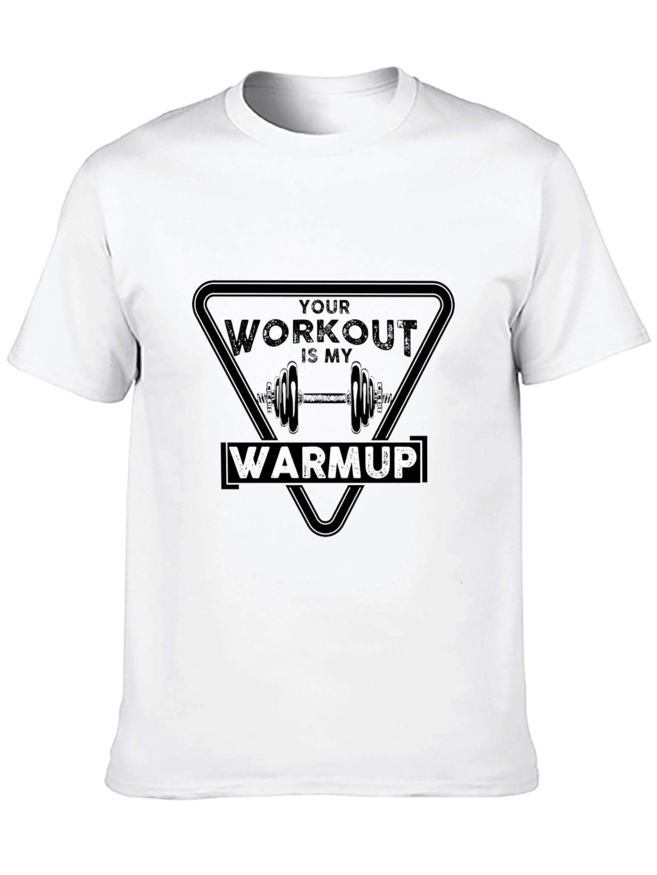 Black Workout Warmup T-Shirt: Gym Humor Tee view 10