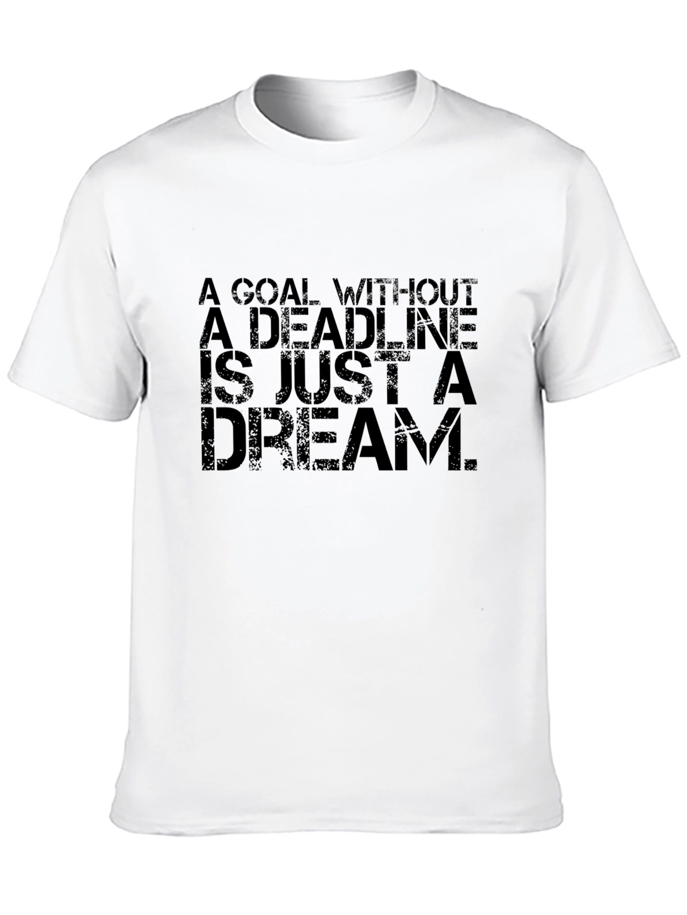 Black Goal Deadline Dream Black Graphic Tee view 10