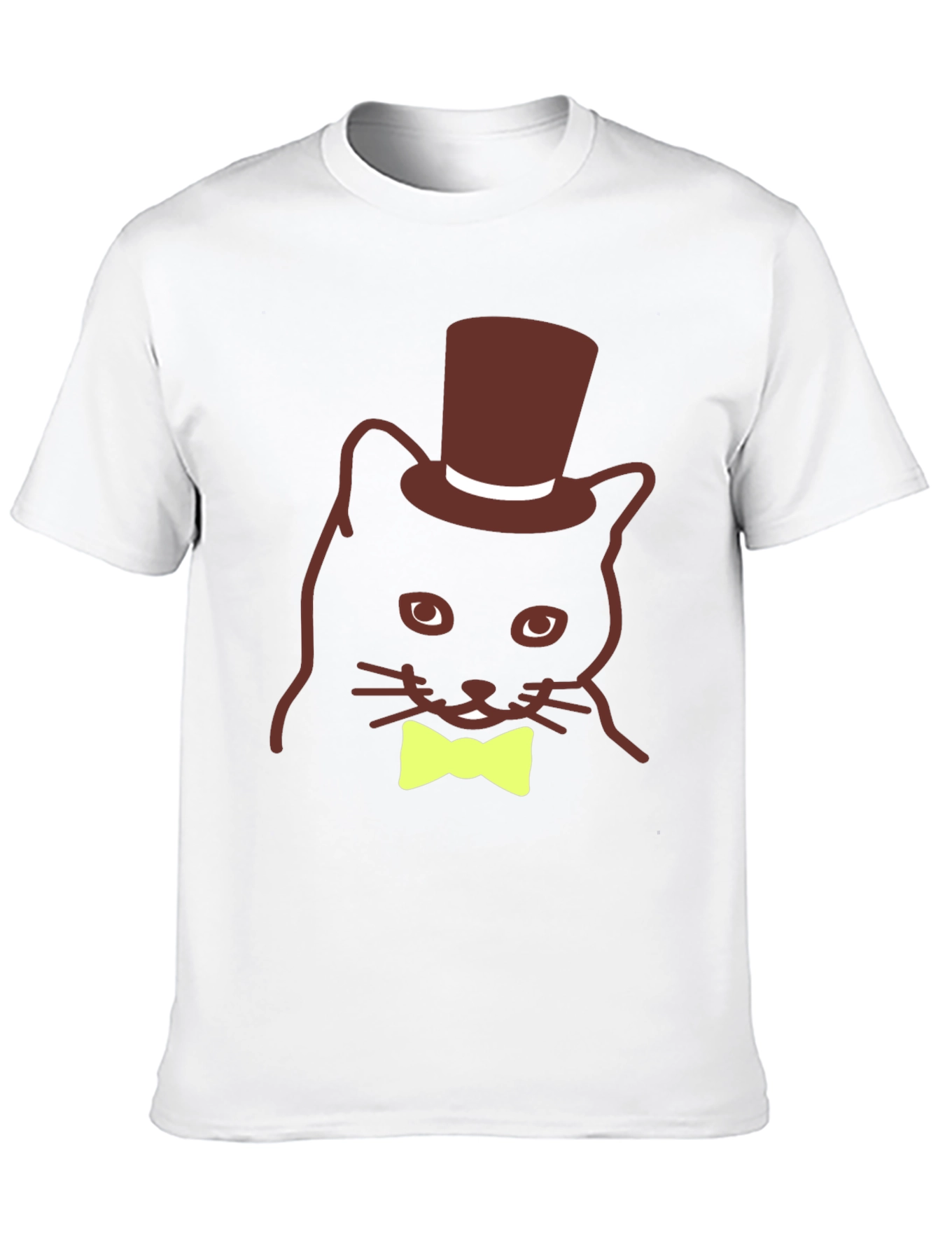 Black Cat with Top Hat & Bow Tie Black T-Shirt view 10