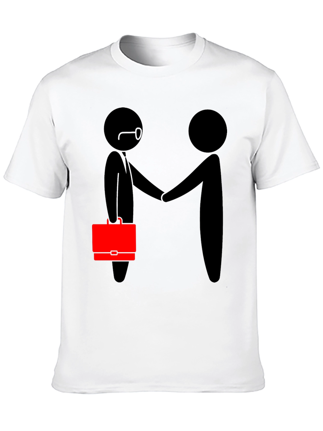 Black Funny Business Handshake Graphic T-Shirt view 10