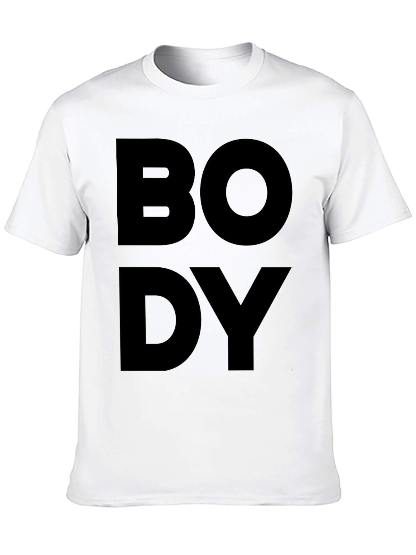 Black Bold Body Black T-Shirt - Statement Tee view 10