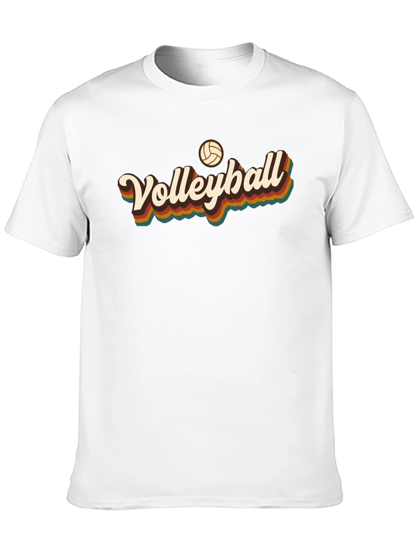 Black Retro Volleyball T-Shirt - Vintage Style Tee view 10