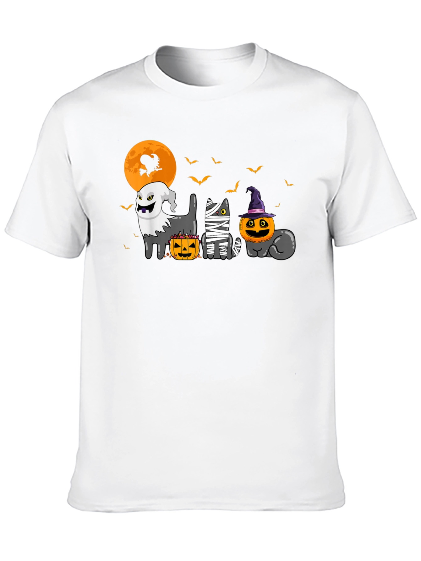 Halloween Cats Black T-Shirt - 10
