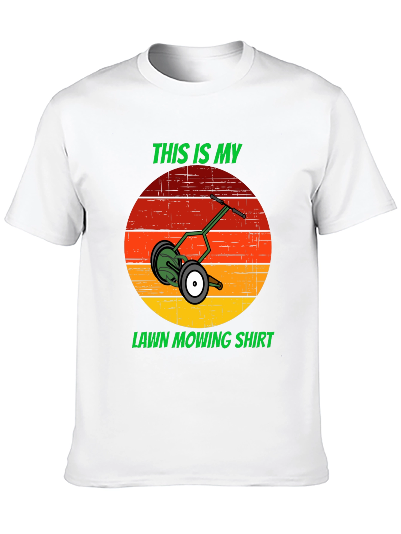 Black This Is My Lawn Mowing Shirt - Retro Mower Design Tee view 10