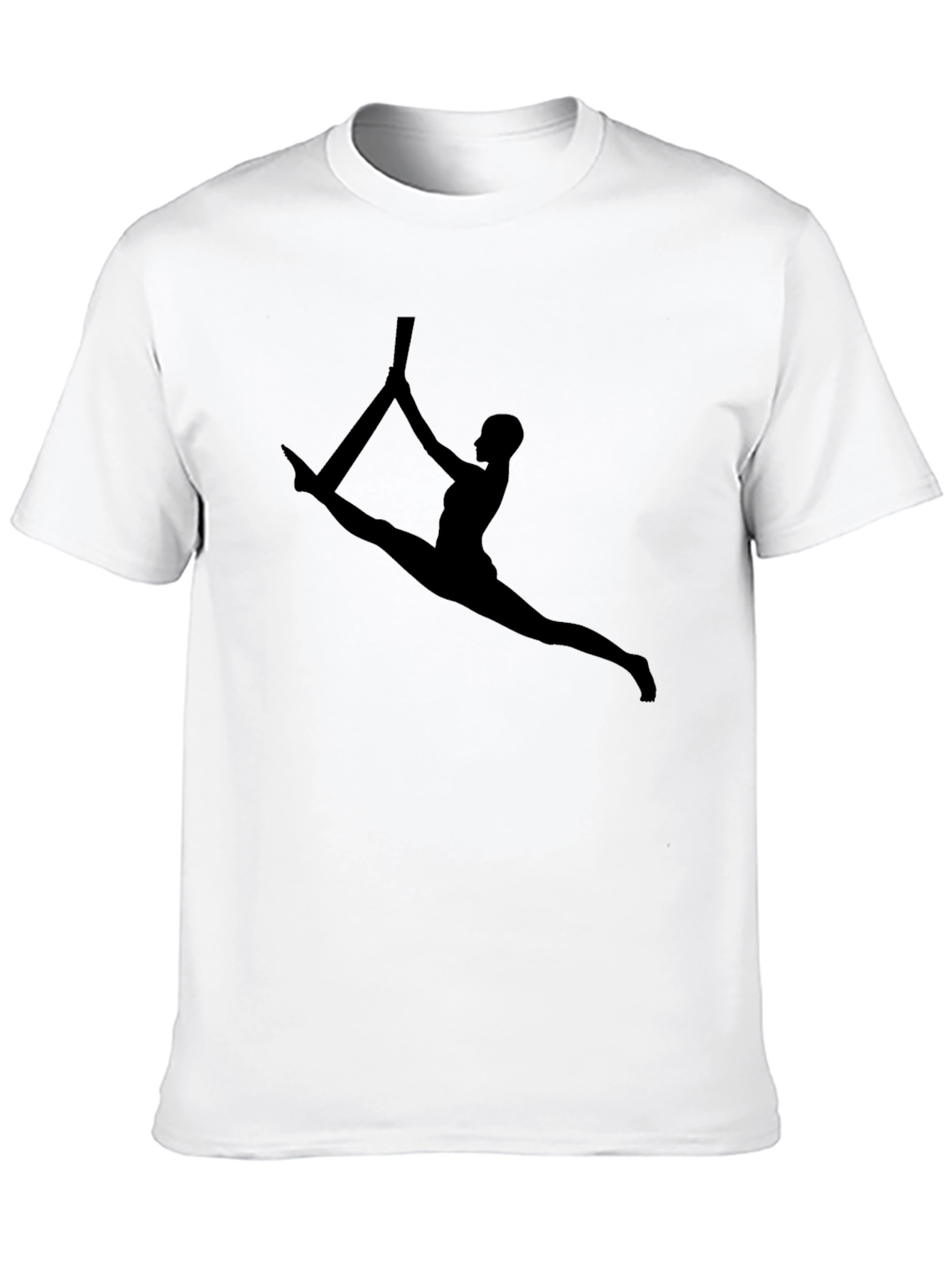 Black Aerial Yoga T-Shirt - Balance & Strength view 10