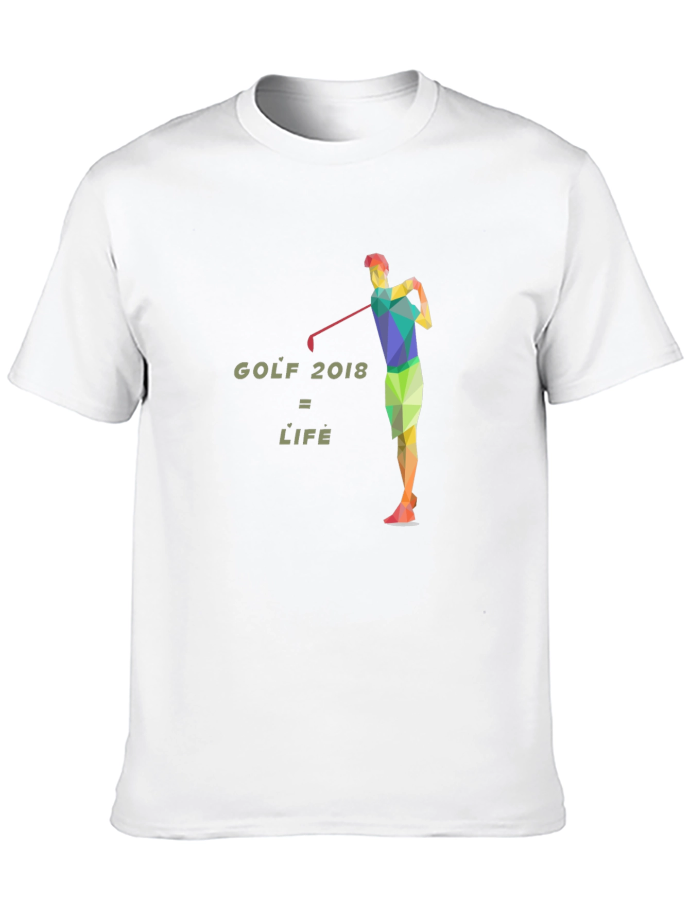 Black Golf 2018 = Life Graphic Tee - Stylish Golfer's T-Shirt view 10