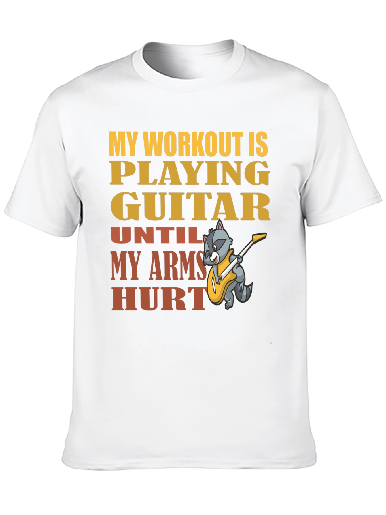 Black Guitar Workout T-Shirt - Musician Fitness Tee view 10