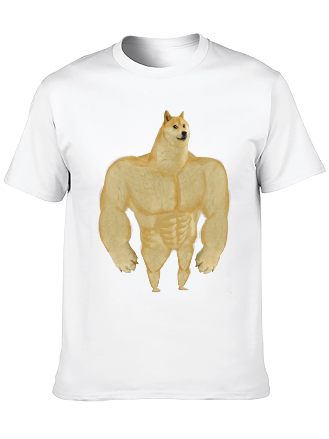 Black Buff Doge T-Shirt - Funny Meme Tee view 10