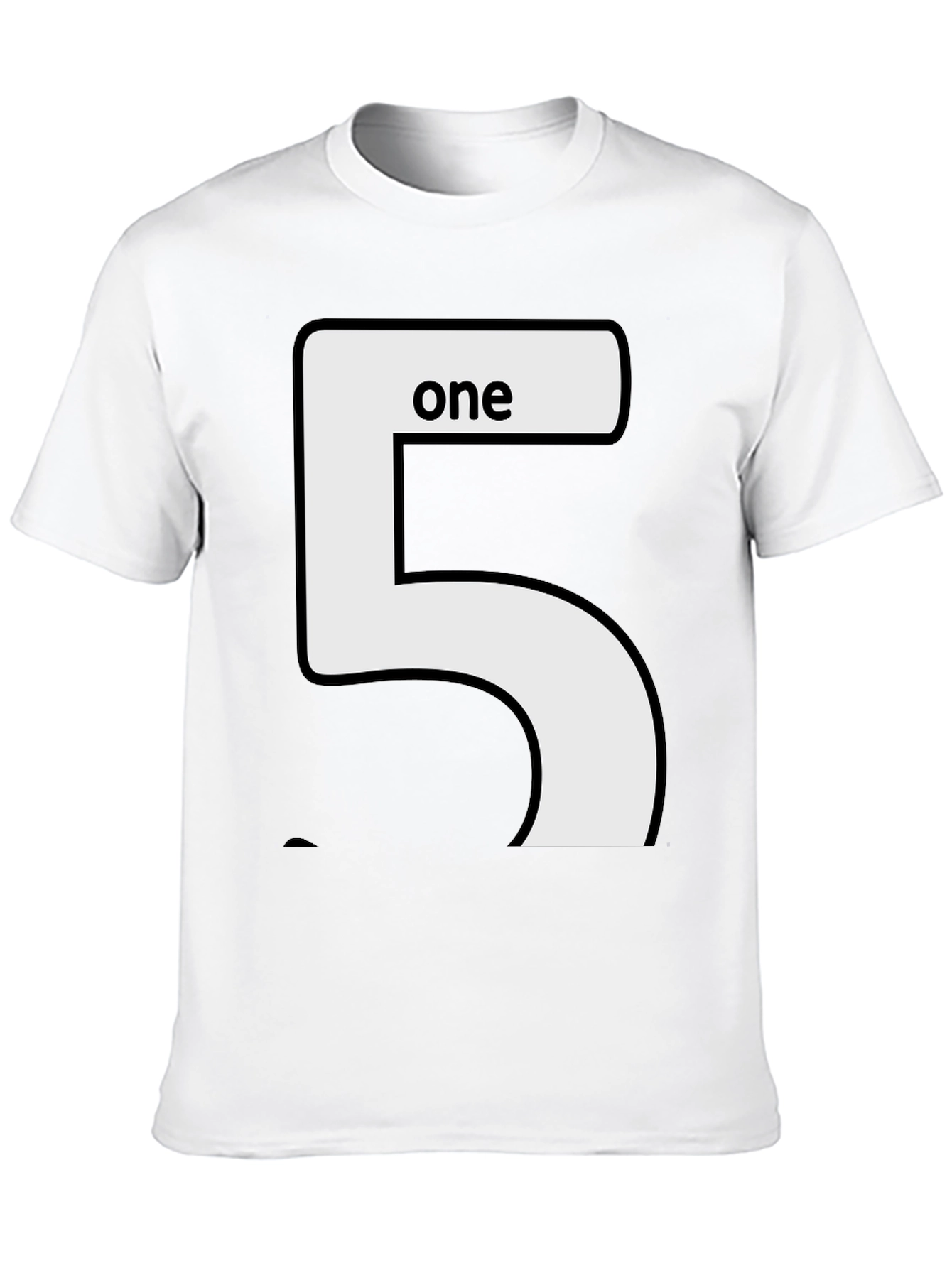 Black Number 5 One Funny Graphic T-Shirt view 10