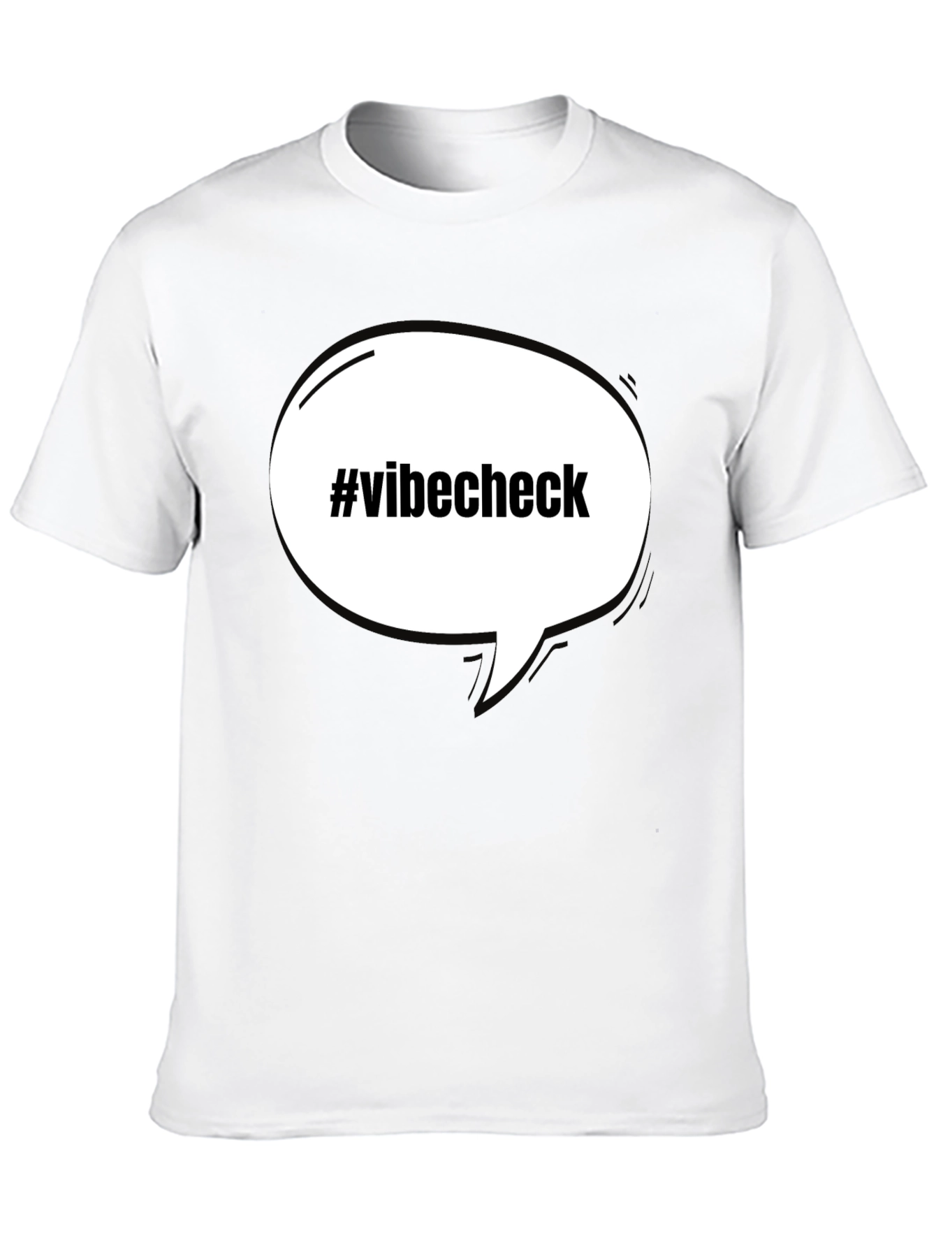 Black #Vibecheck Black Cotton Crew Neck T-Shirt - Trendy Slogan Tee view 10