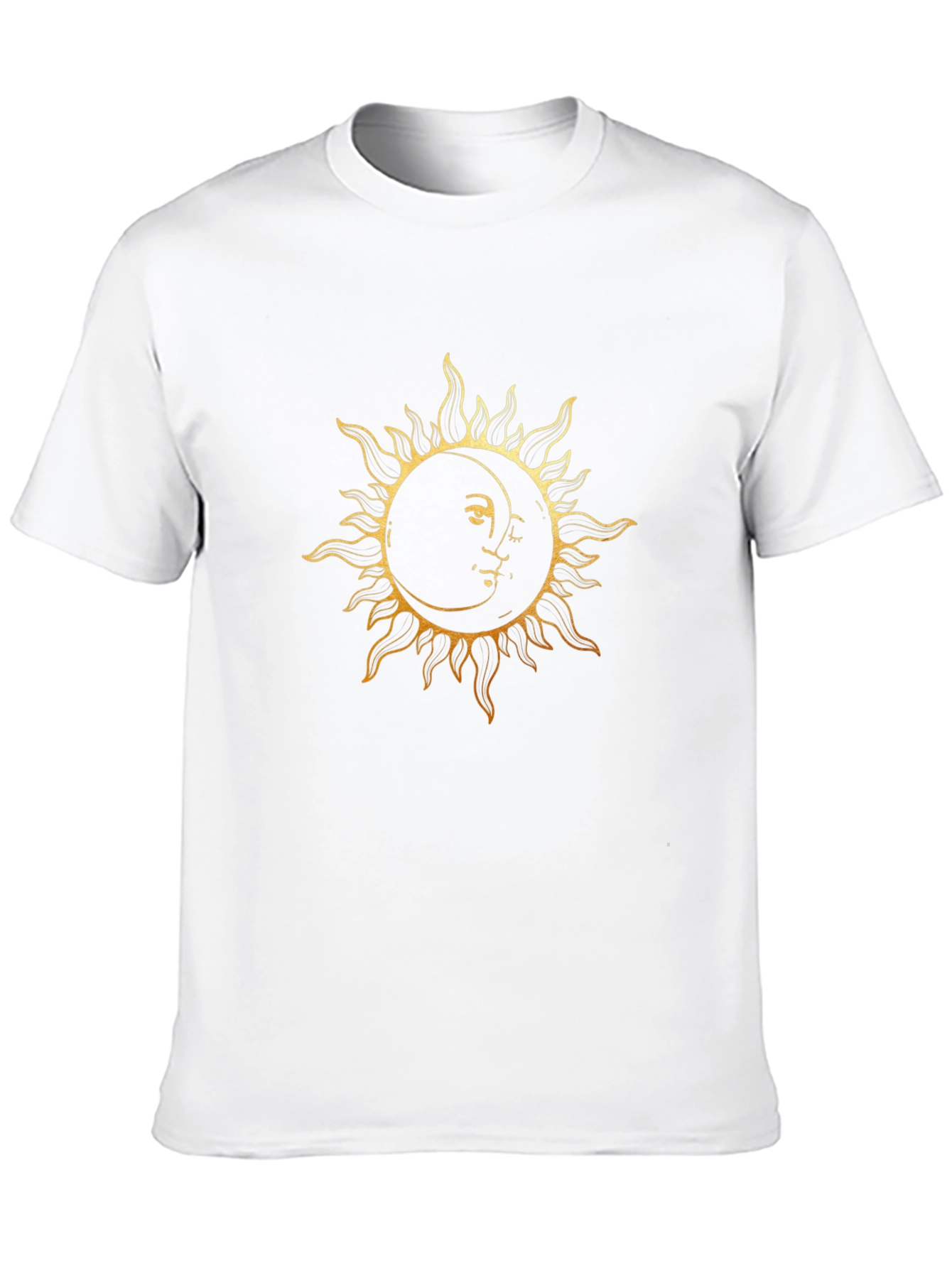 Black Sun & Moon Graphic Tee - Black Cotton Blend view 10