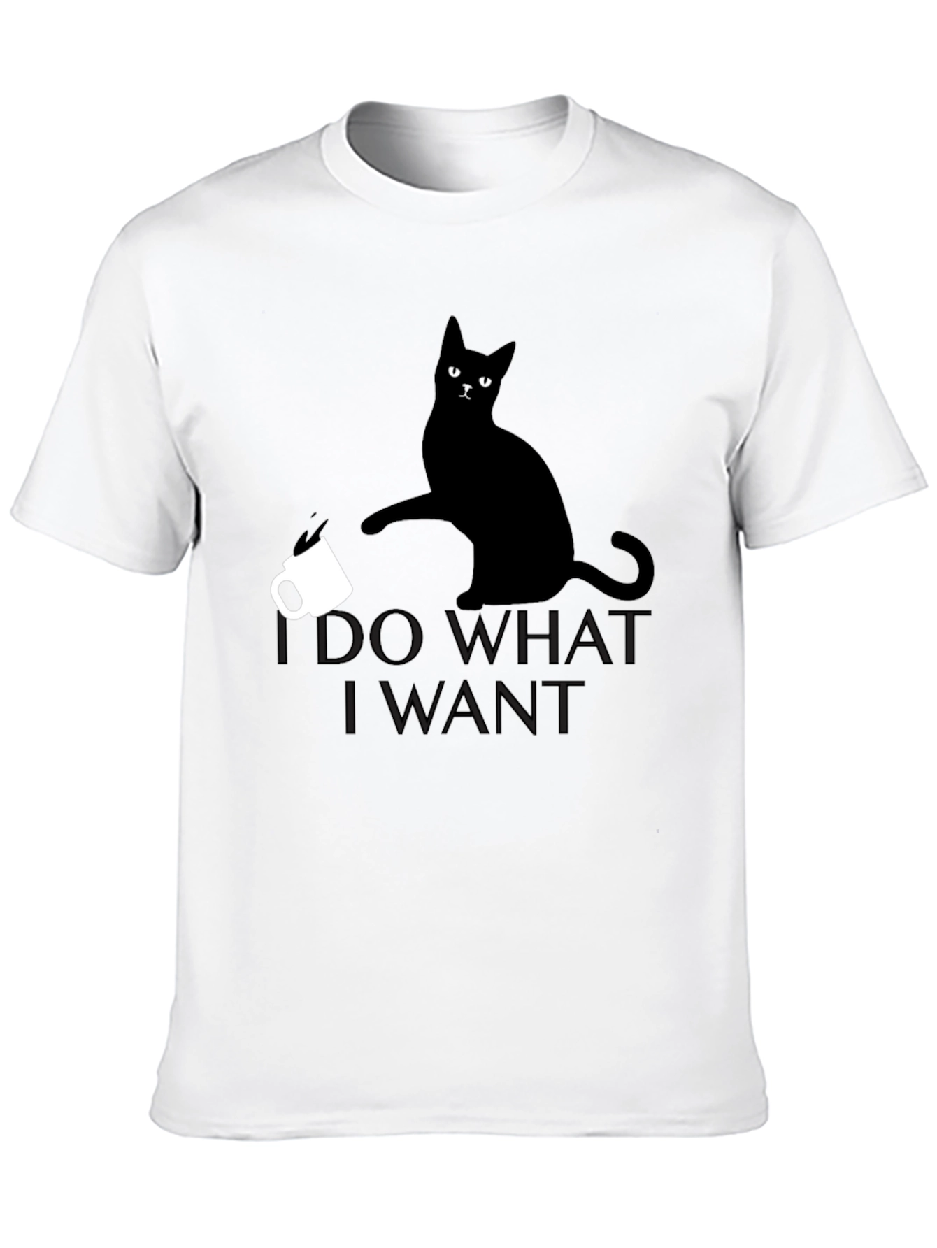 Black I Do What I Want Cat T-Shirt view 10