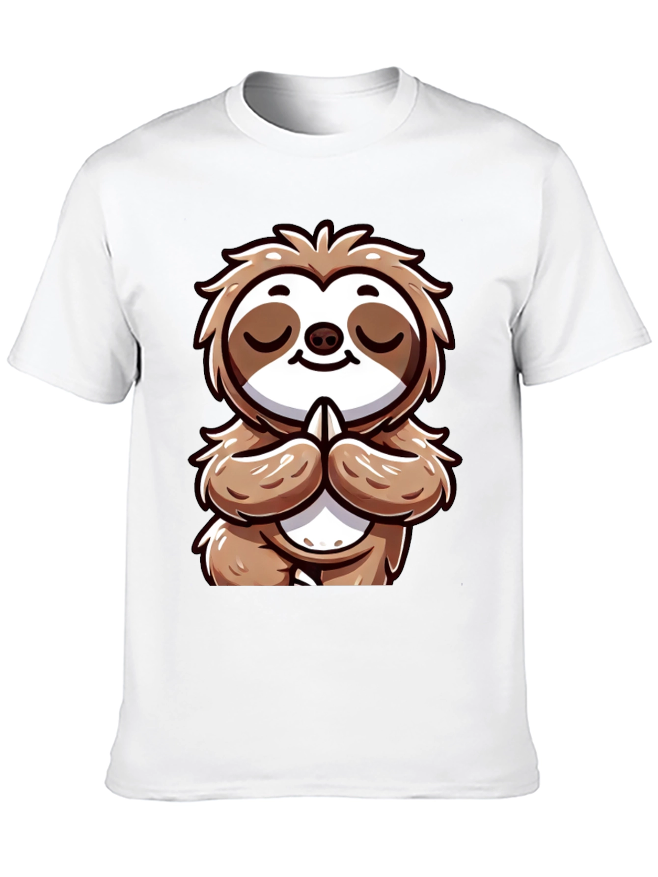 Black Meditating Sloth Graphic Tee - Relaxed Fit view 10