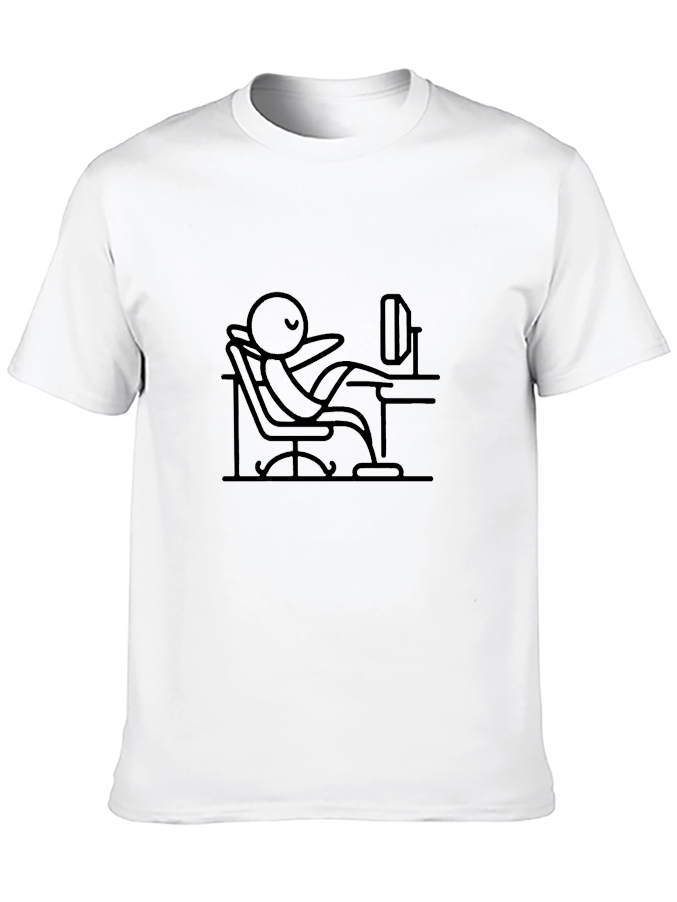 Black Relaxed Stick Figure Black Tee view 10