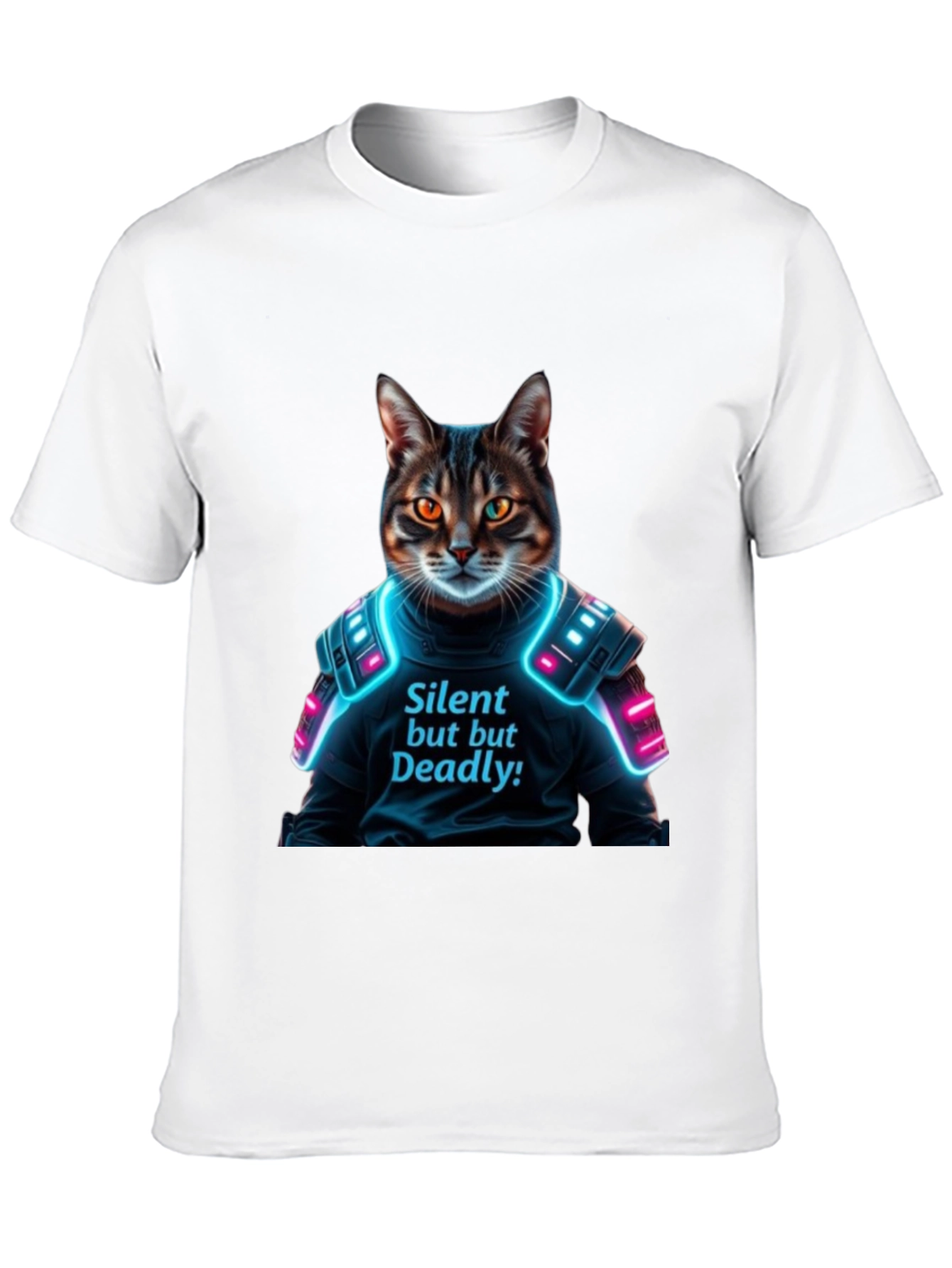 Black Silent but Deadly Cat T-Shirt view 10