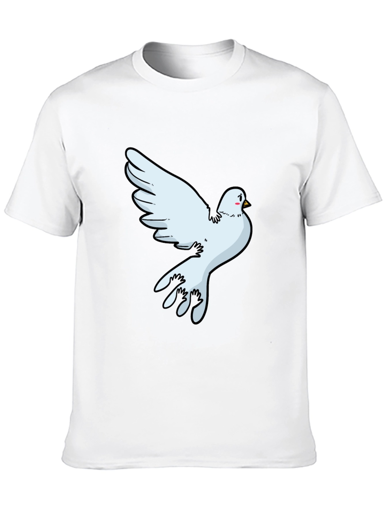 Black Dove Graphic Black T-Shirt - Soft Cotton Blend view 10