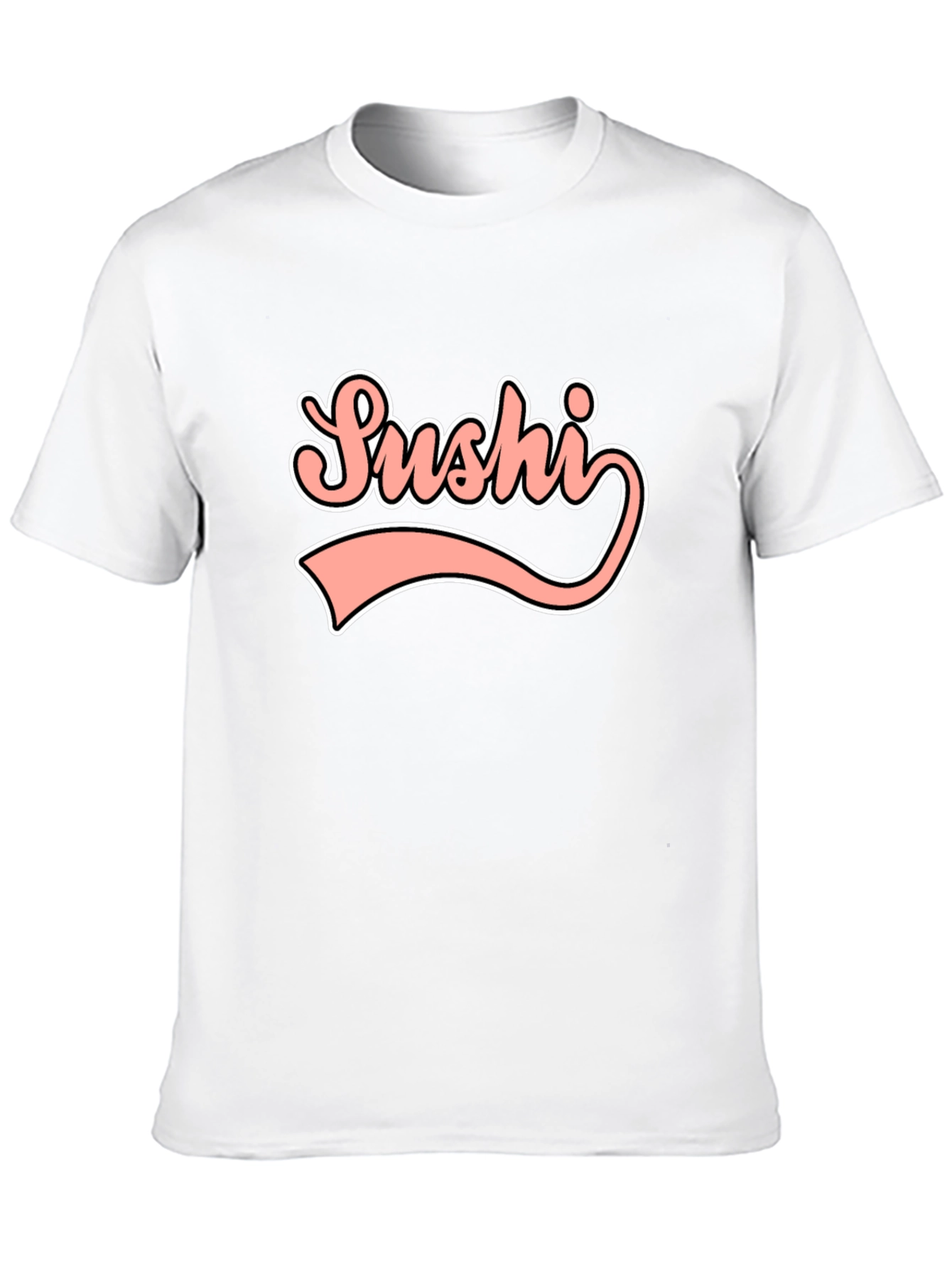 Black Sushi Retro Graphic Tee - Trendy Unisex T-Shirt view 10