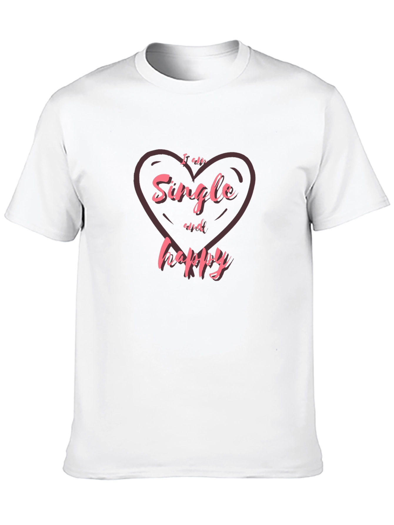 Black Single and Happy Heart Graphic T-Shirt view 10