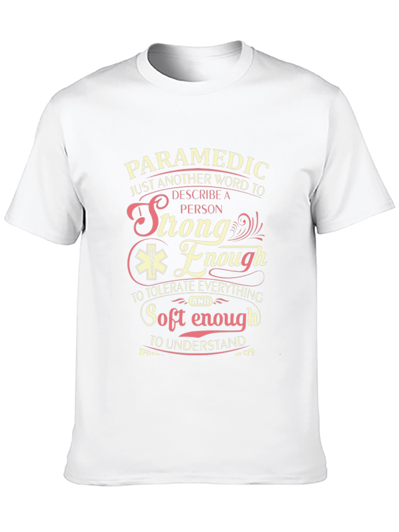 Black Paramedic Strong Enough Graphic T-Shirt view 10