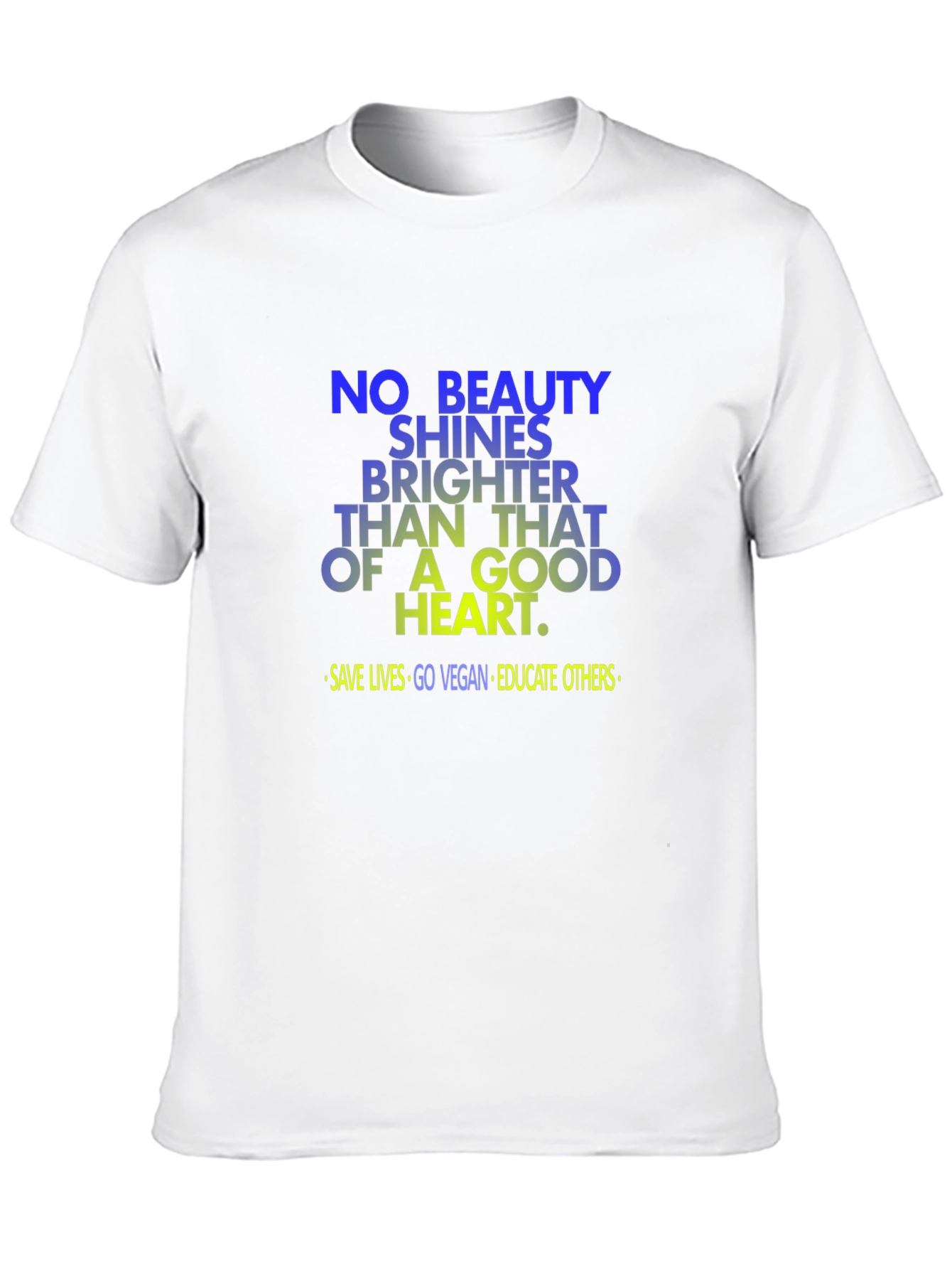 Black Vegan Good Heart T-Shirt: Save Lives, Go Vegan view 10