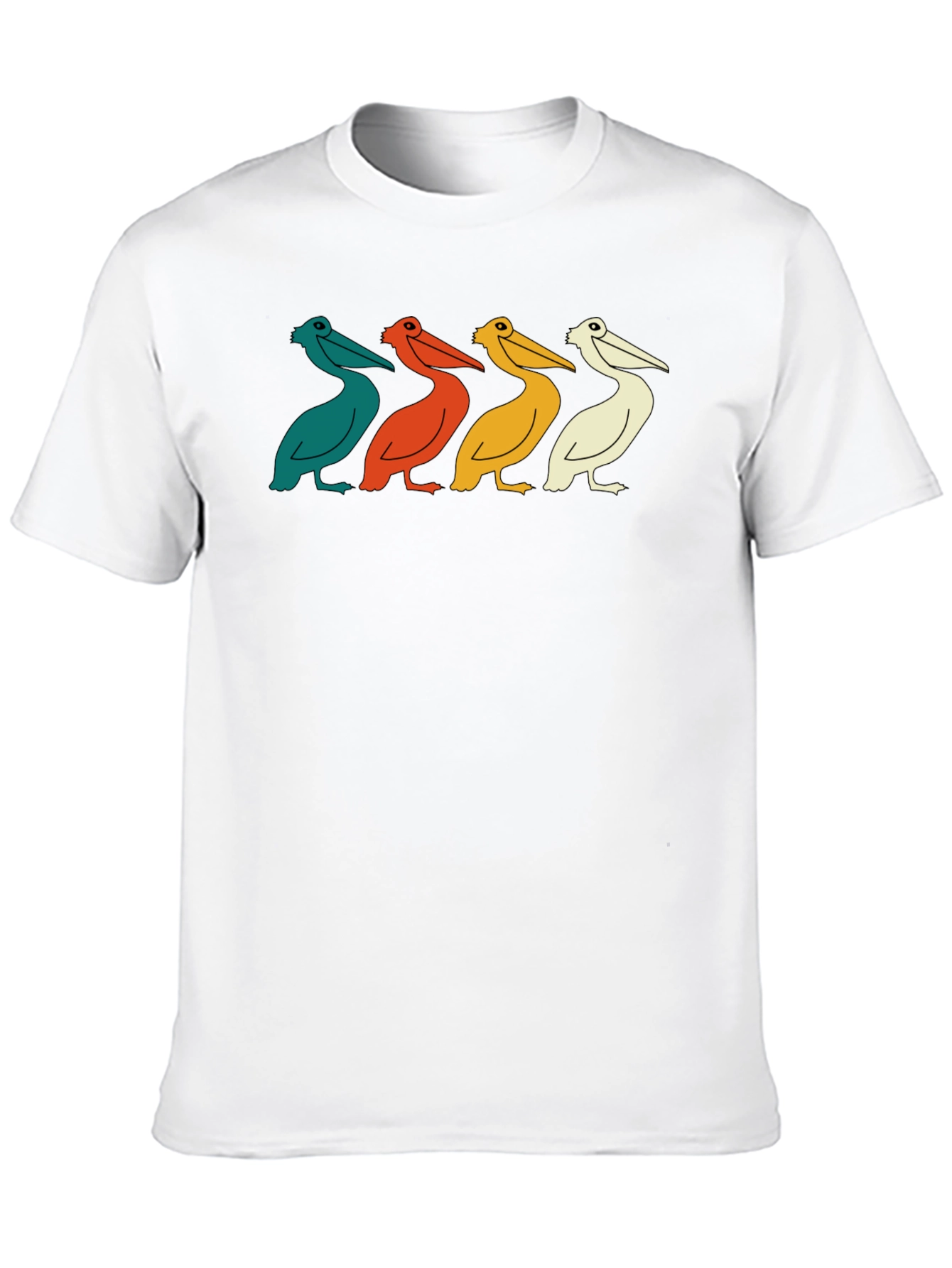 Black Retro Pelican Crew Neck T-Shirt view 10