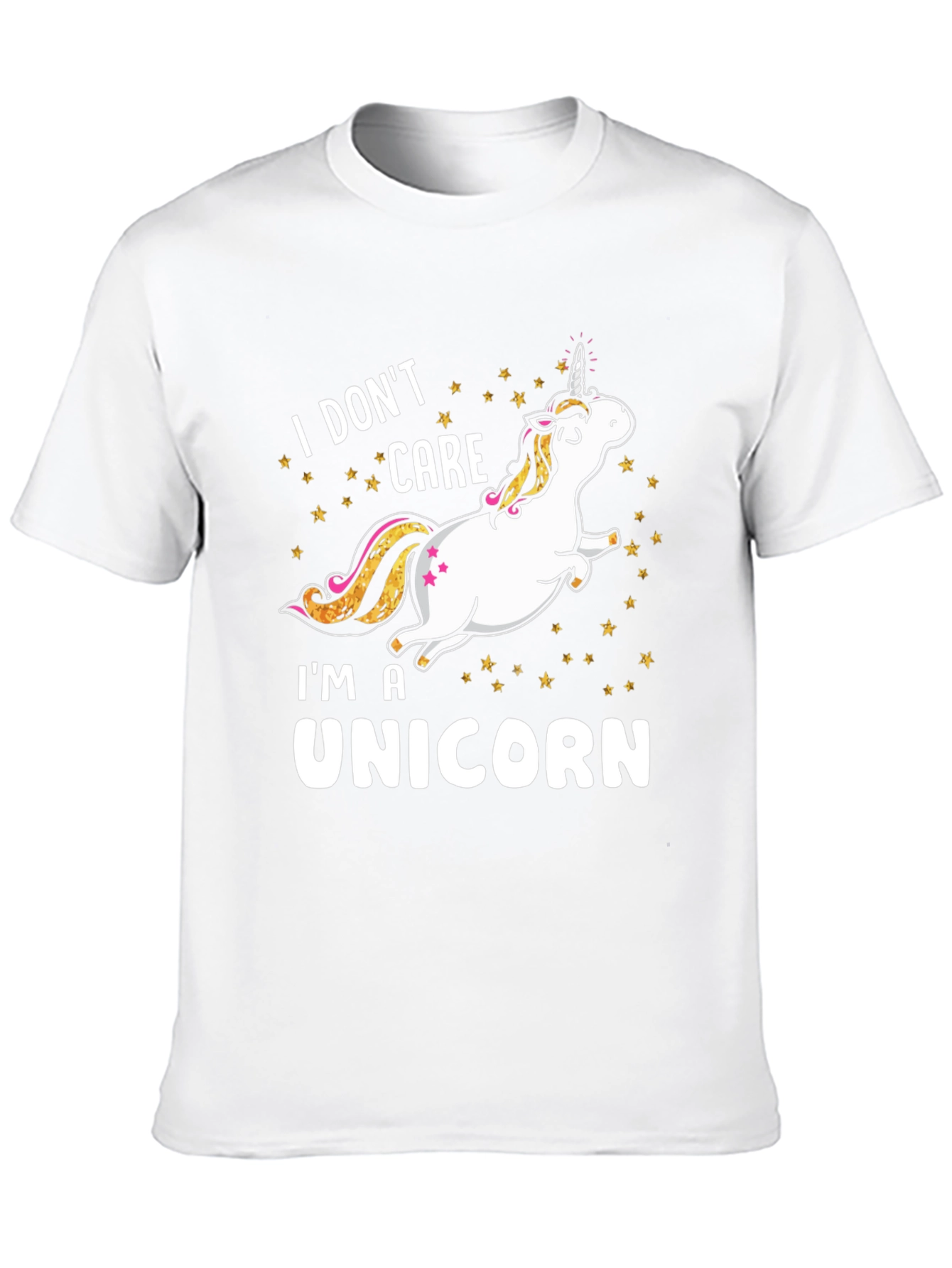 Black I Don't Care I'm A Unicorn T-Shirt view 10
