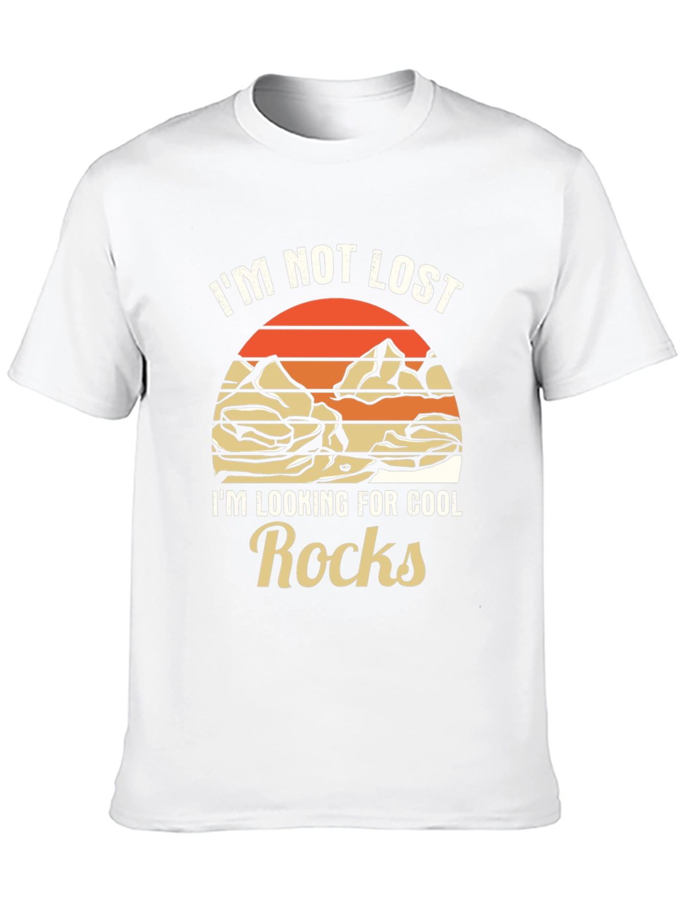 Black I'm Not Lost Looking for Cool Rocks T-Shirt view 10