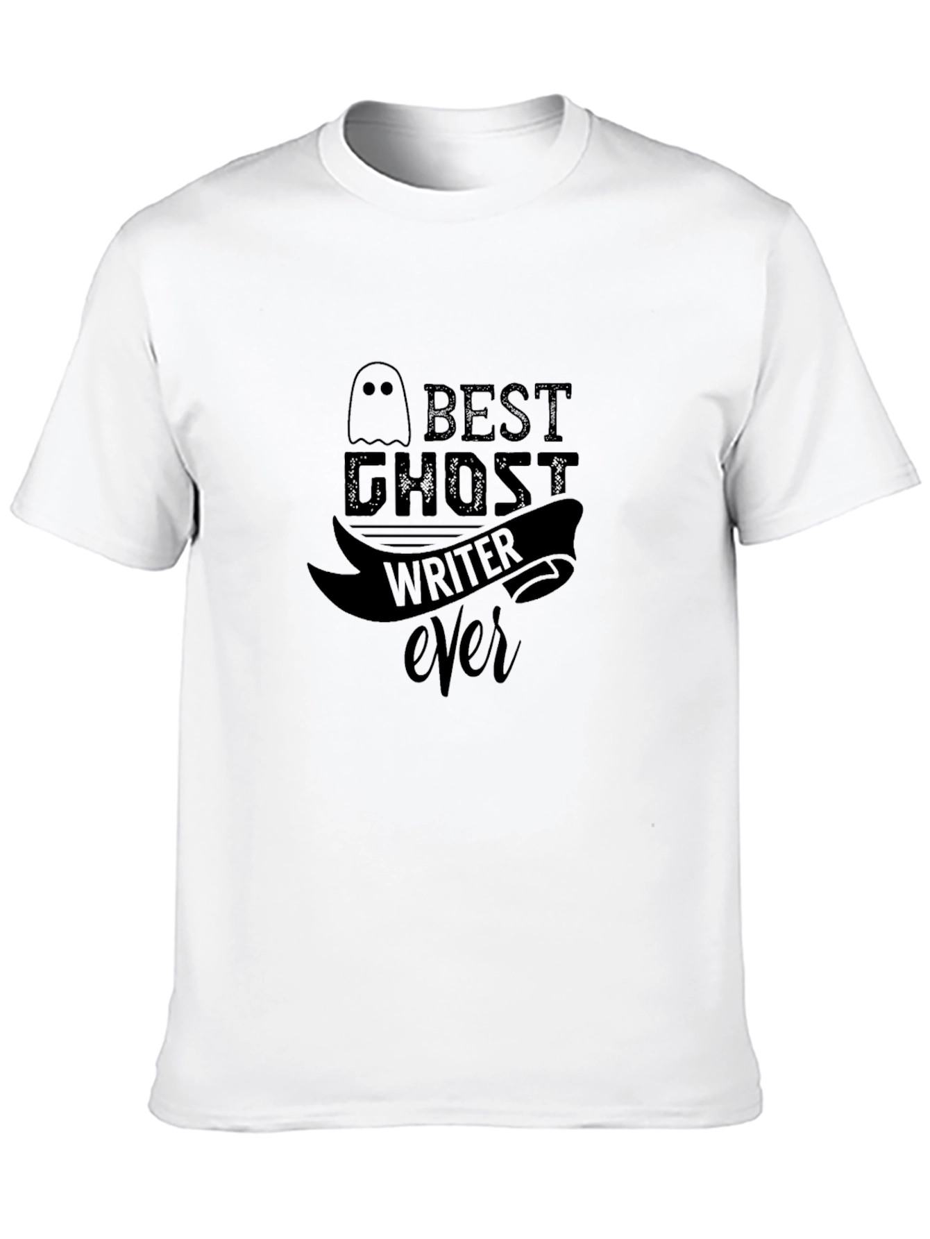 Black Best Ghost Writer Ever Black T-Shirt view 10