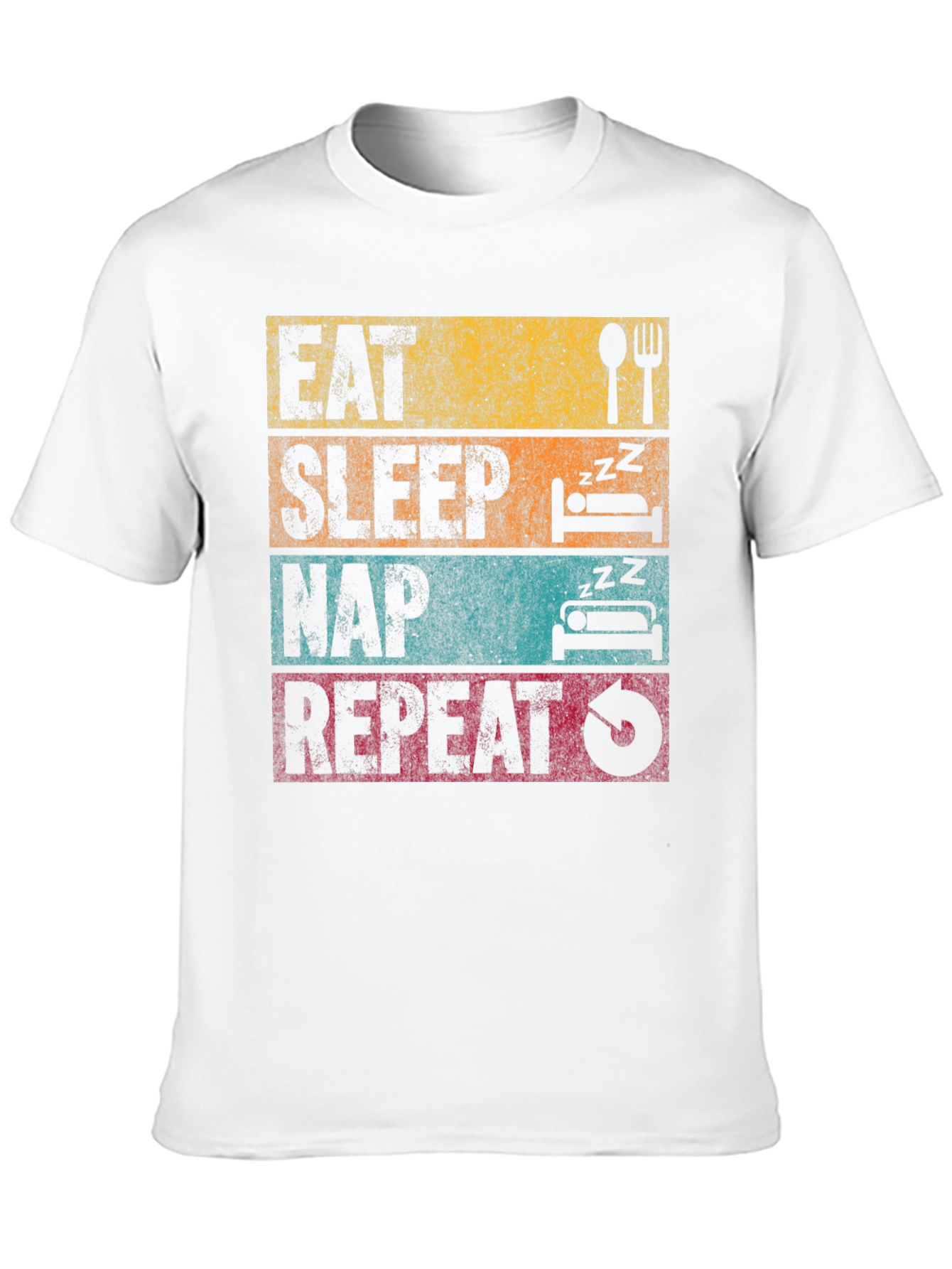 Black Eat Sleep Nap Repeat Graphic Tee view 10