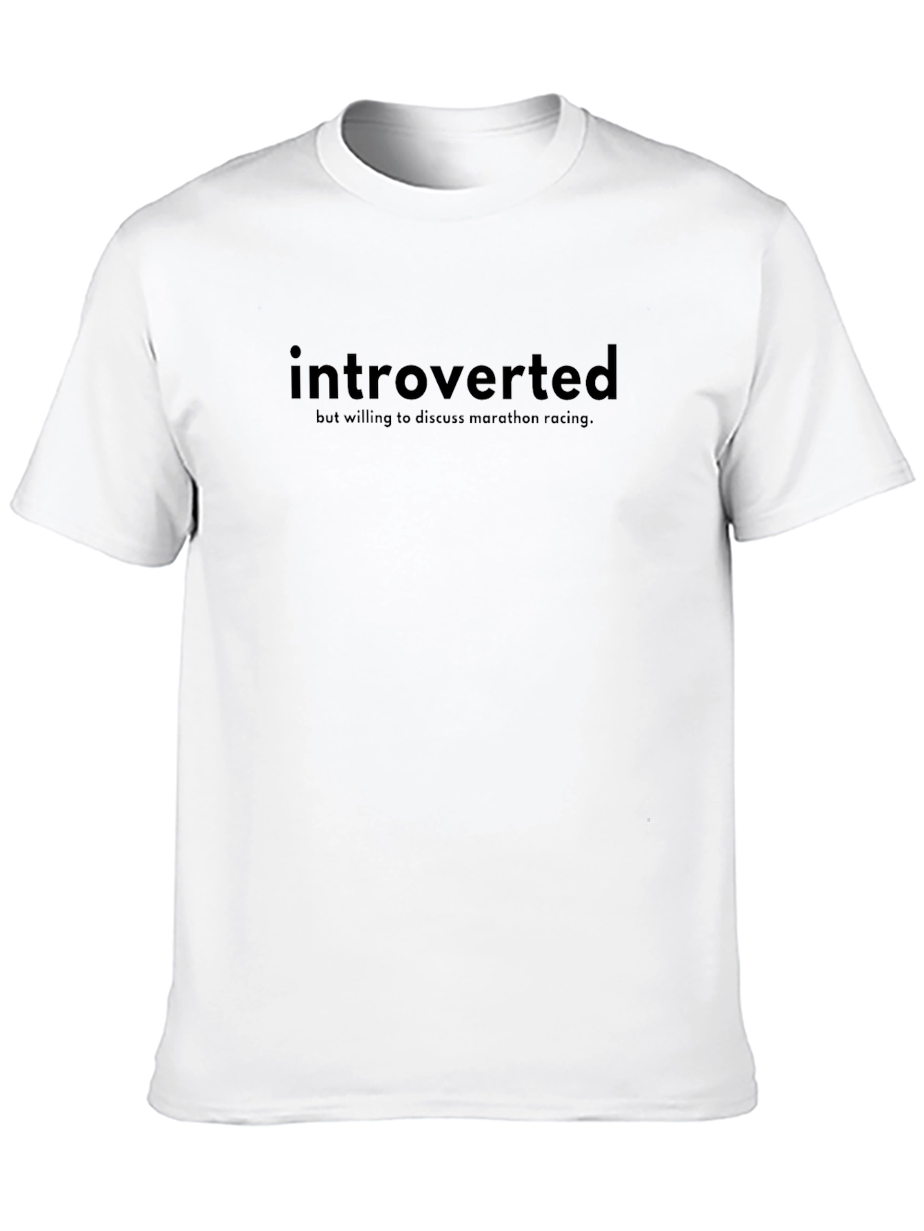 Black Introverted Marathon Runner T-Shirt - Black view 10