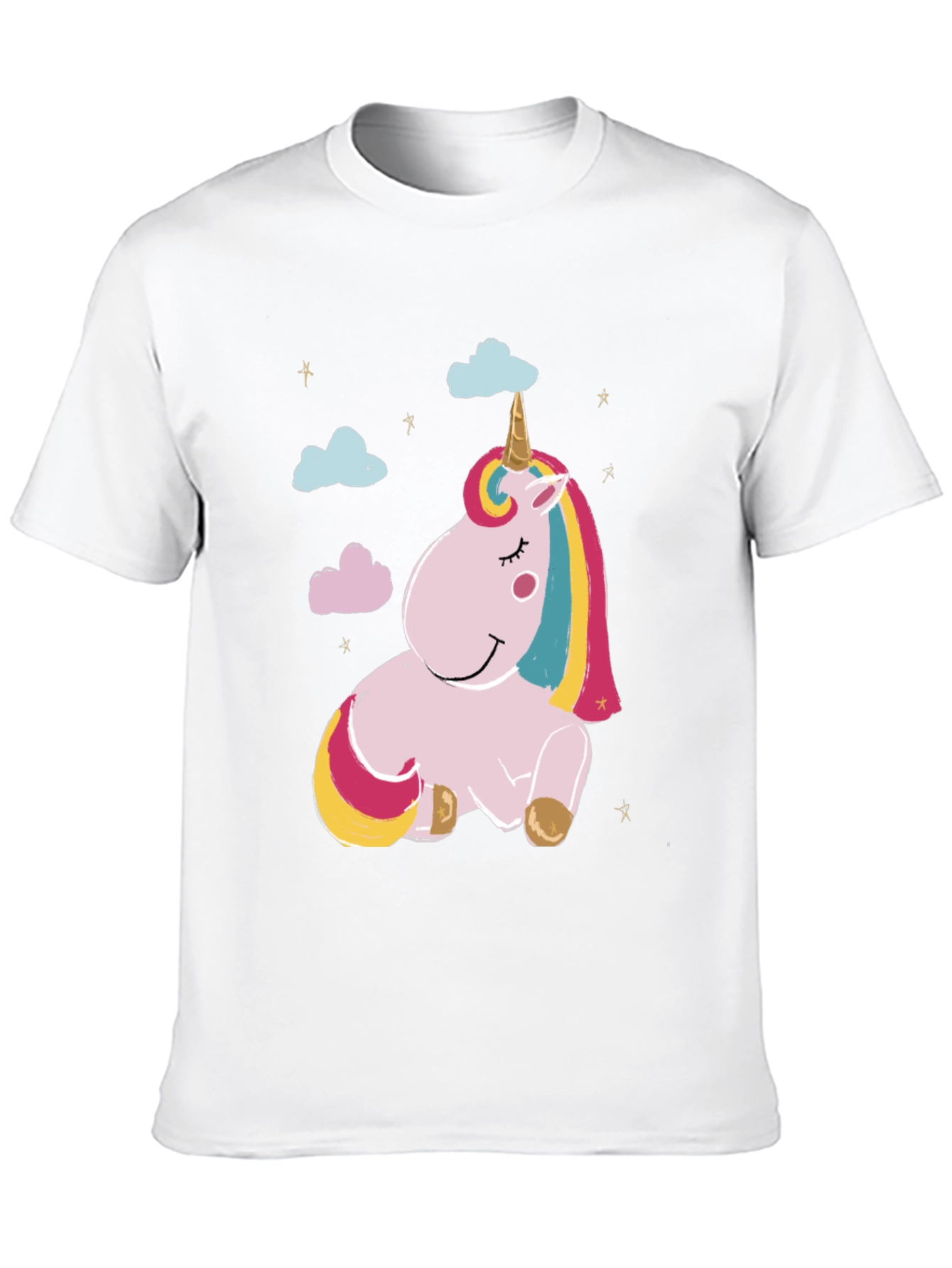 Black Unicorn Graphic Tee - Black Cotton Casual T-Shirt view 10