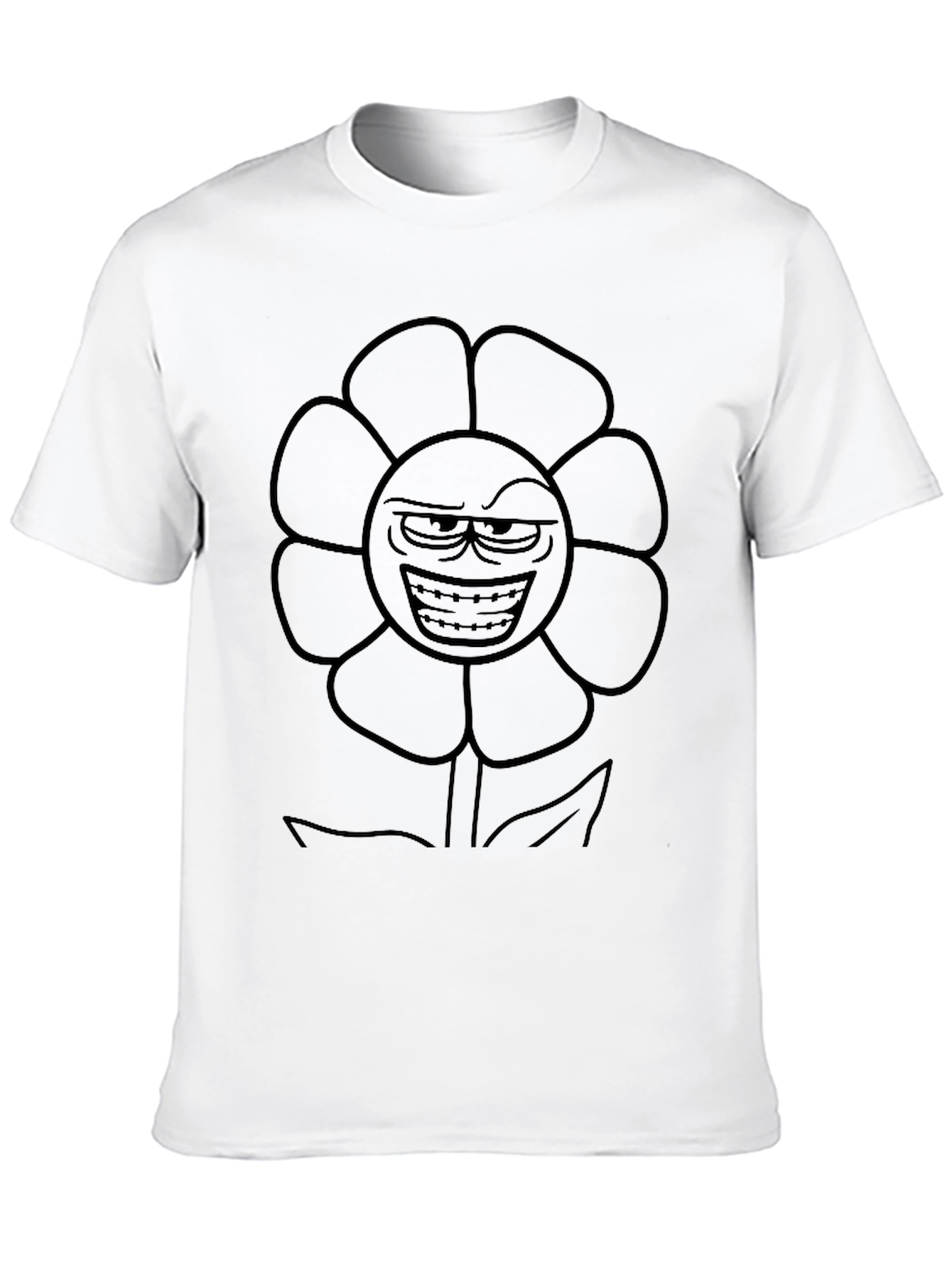 Black Men's Black Flowey Graphic Tee view 10