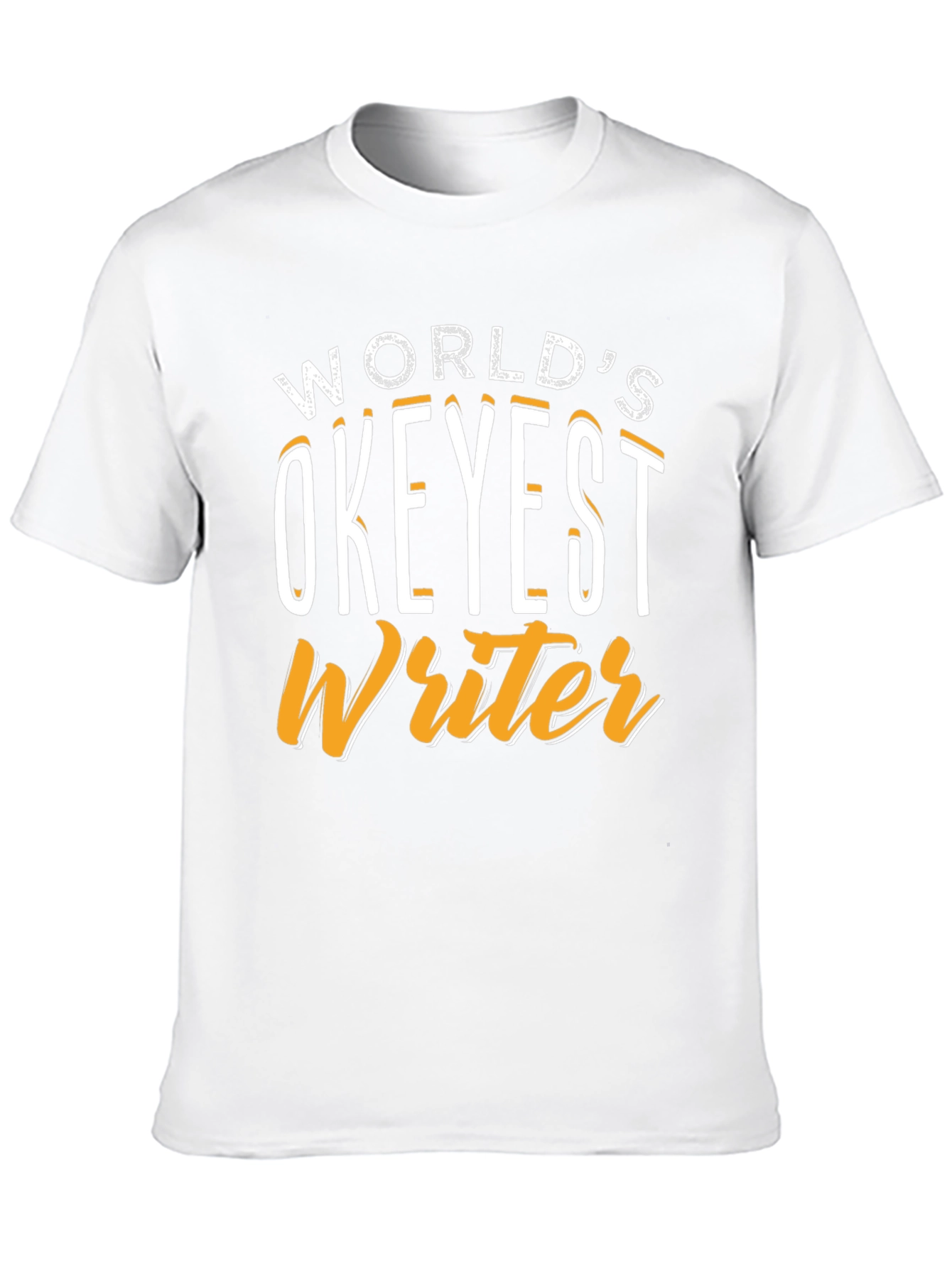 Black World's Okeyest Writer Graphic T-Shirt view 10