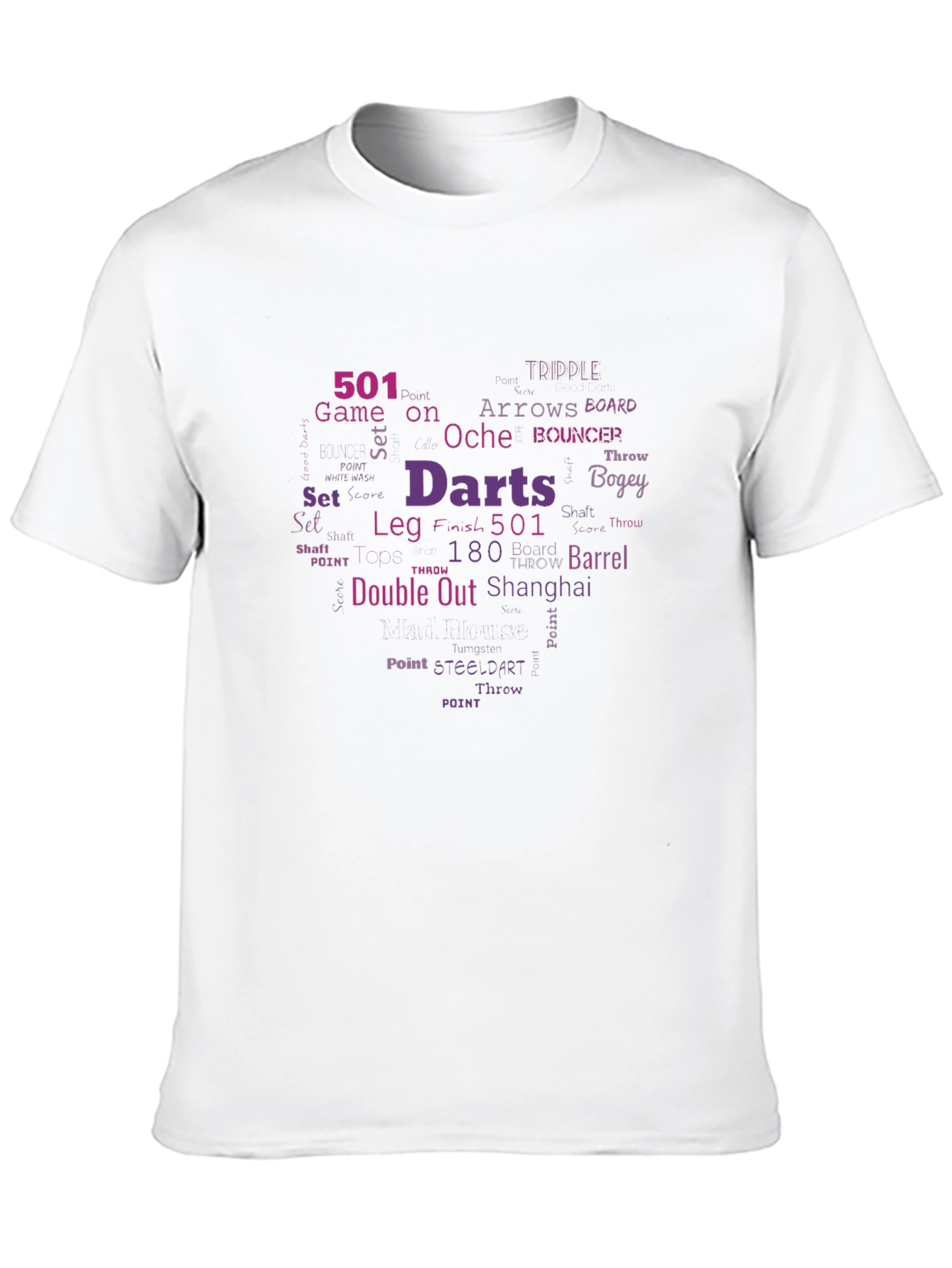 Black Darts Word Cloud T-Shirt - Unique Darts Player Gift view 10