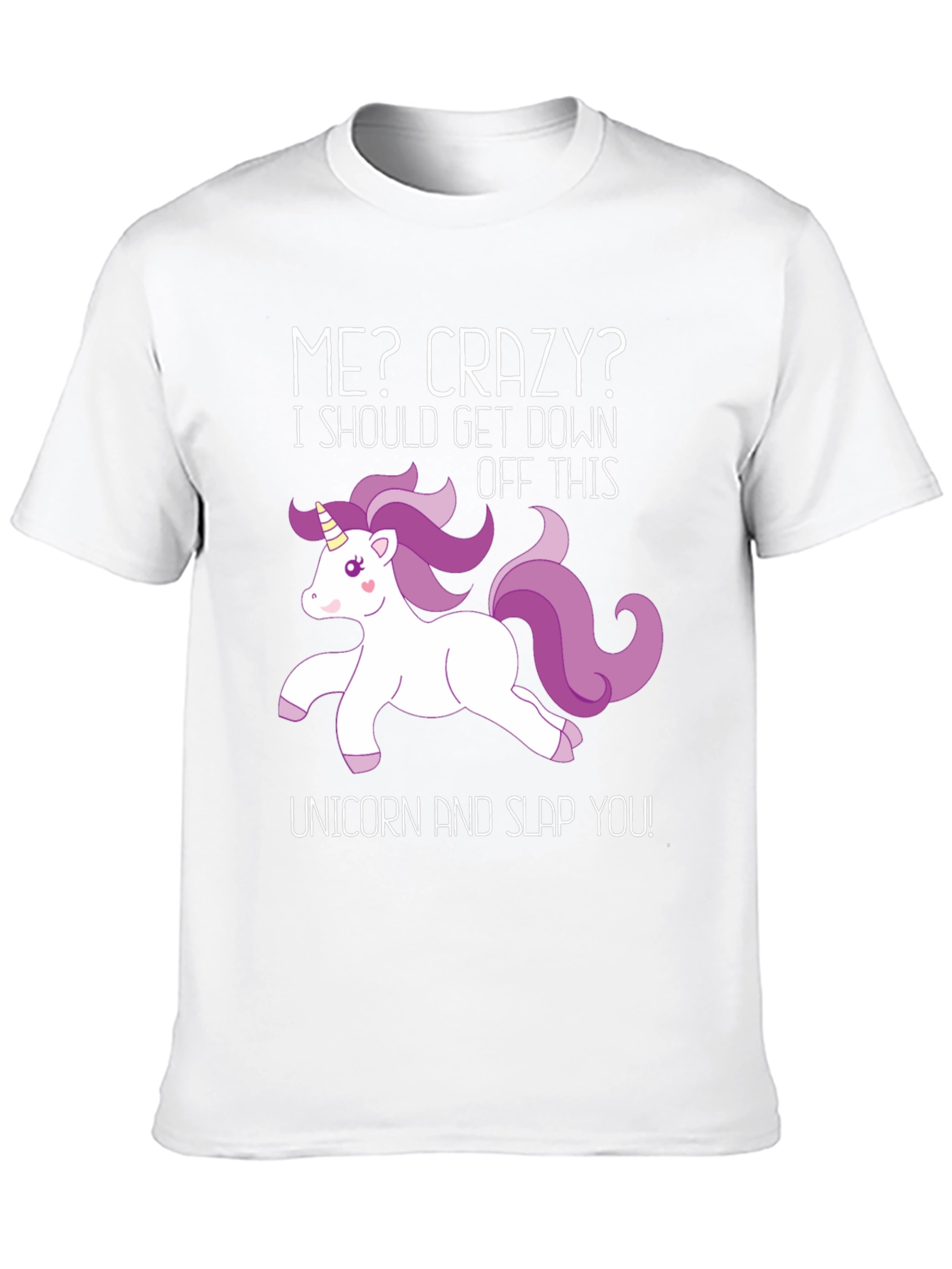 Black Me? Crazy Unicorn Graphic T-Shirt - Funny Novelty Tee view 10