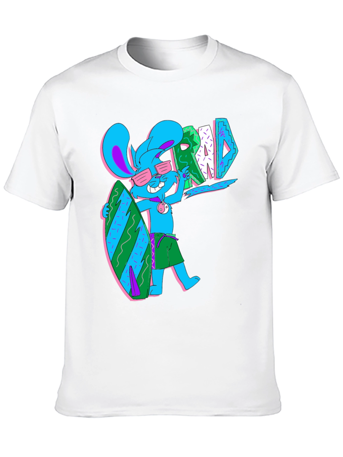 Black Surf Bunny T-Shirt - Rad Summer Vibes view 10