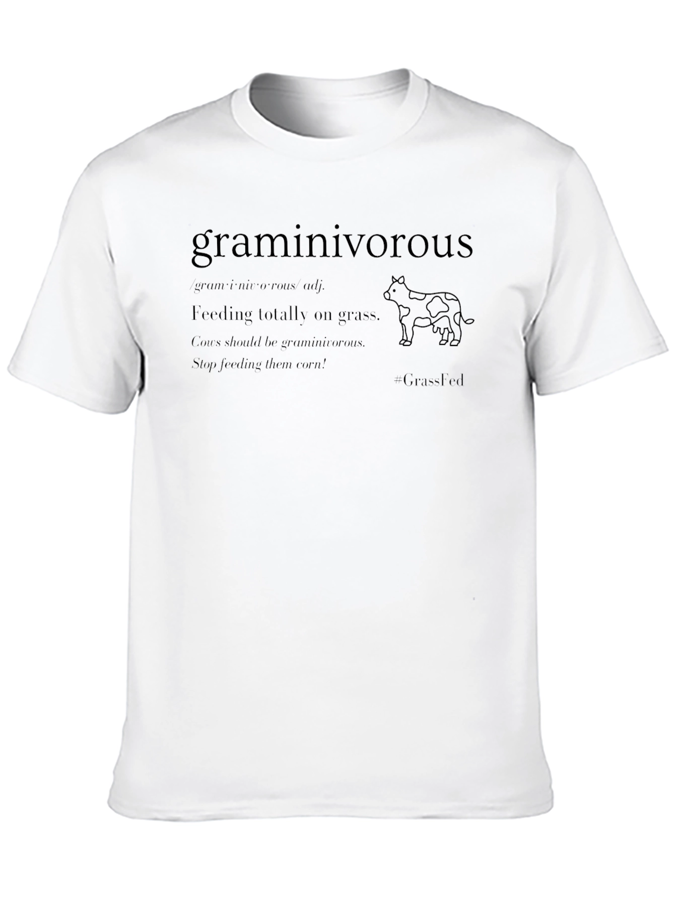 Black Graminivorous Grass-Fed Beef T-Shirt view 10