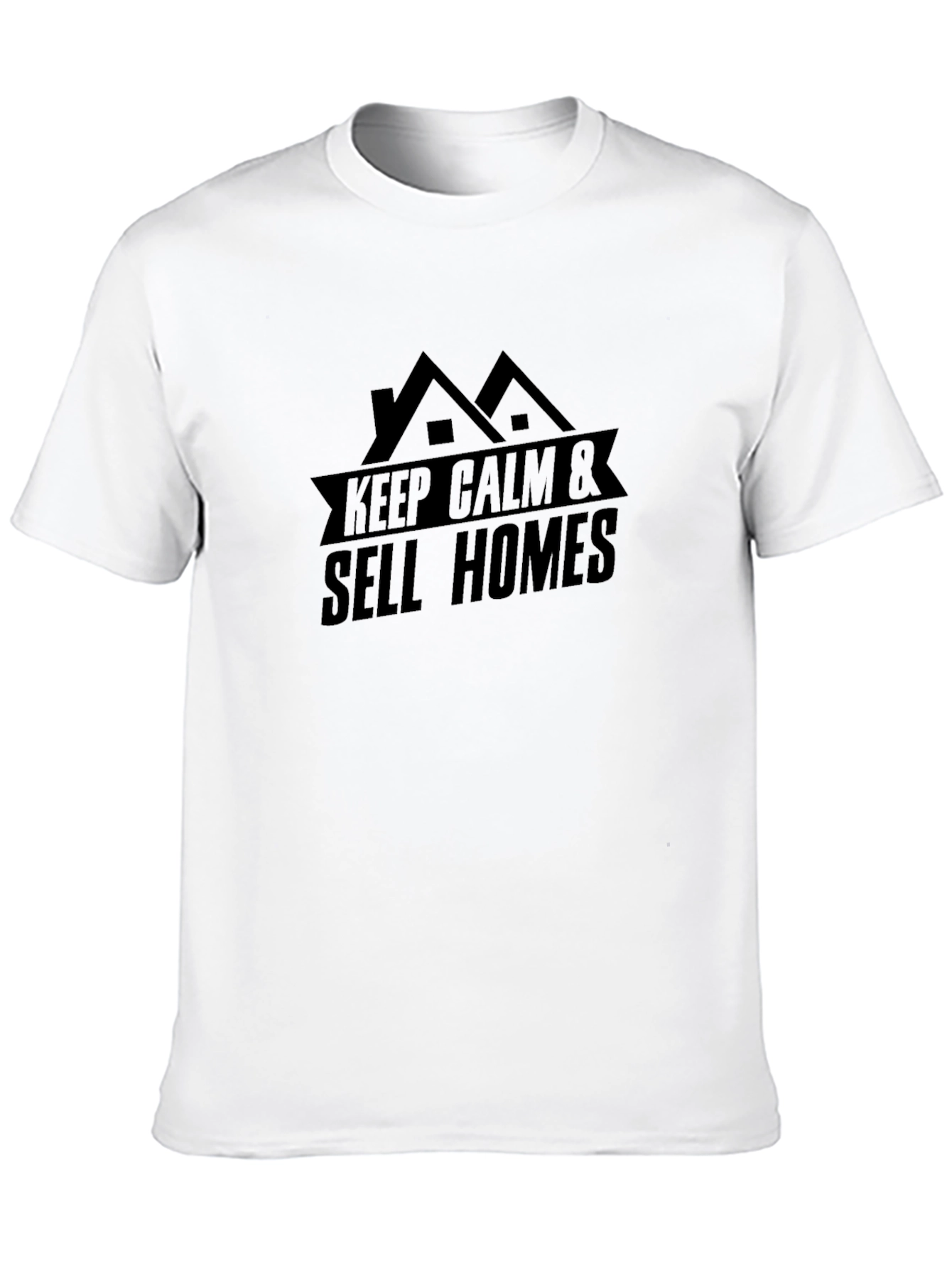 Black Keep Calm & Sell Homes T-Shirt view 10