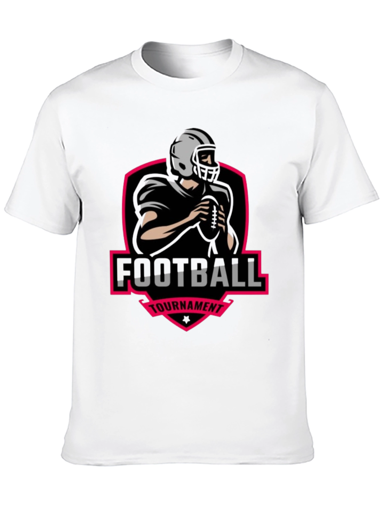 Black Football Tournament Graphic Tee view 10