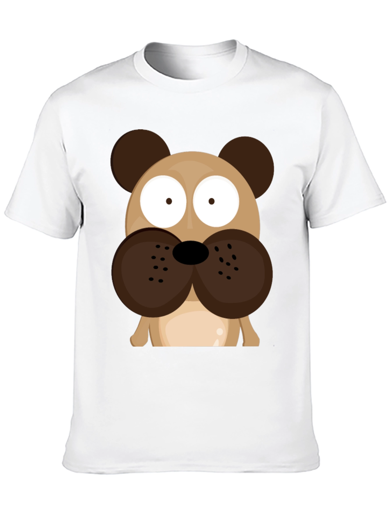 Black Cartoon Dog Graphic T-Shirt - Men's Black Tee view 10