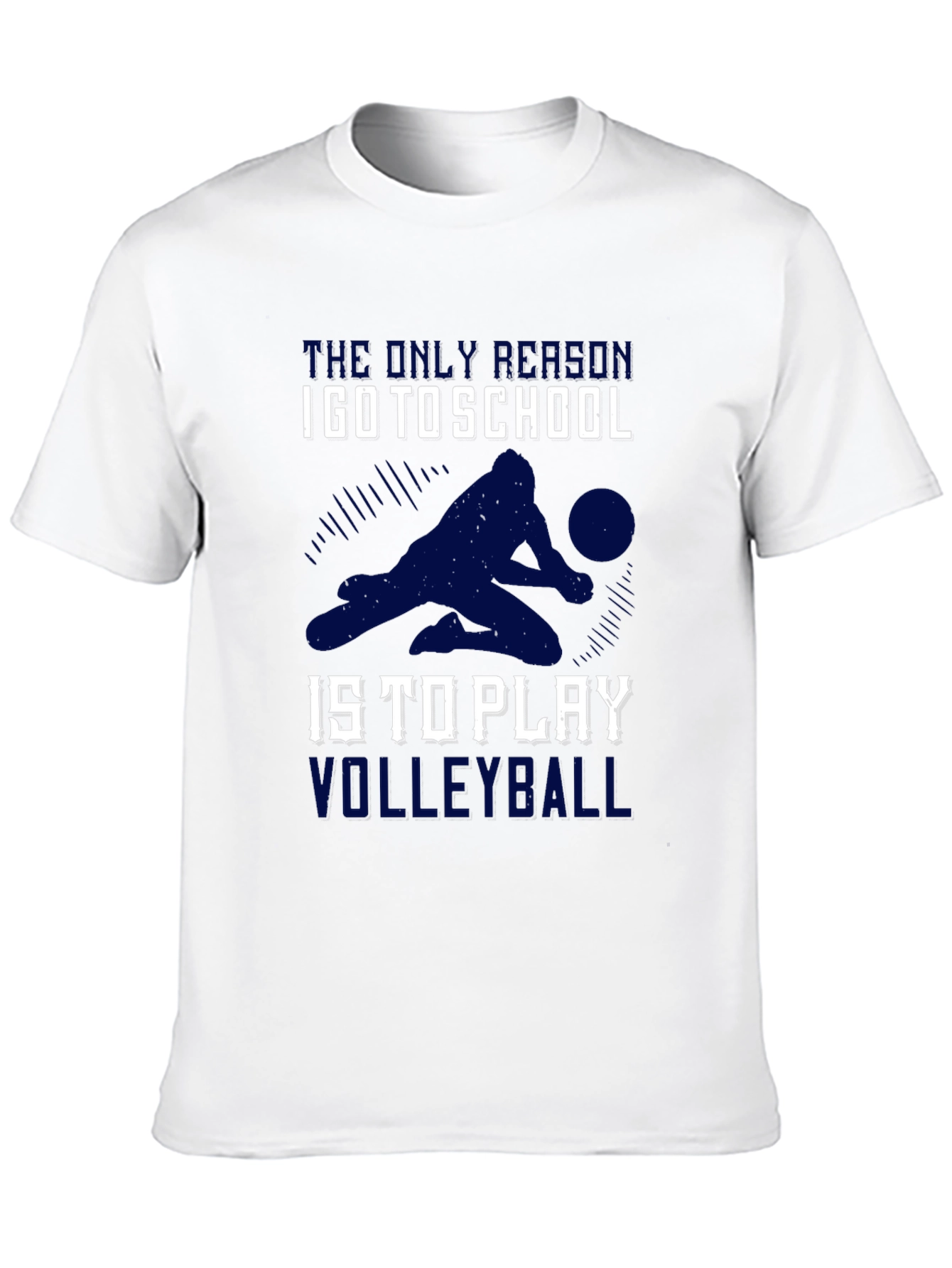 Black Volleyball T-Shirt: School Volleyball Player Design view 10