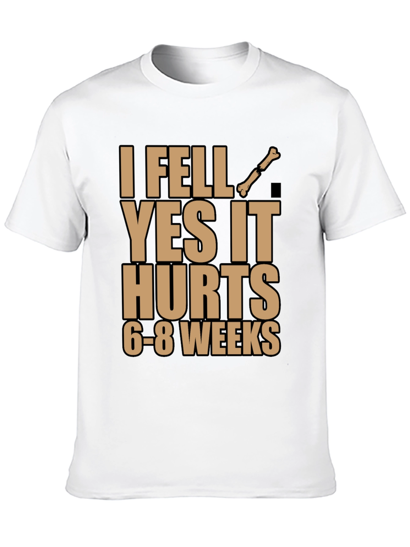 Black I Fell Bone Humor Black T-Shirt view 10