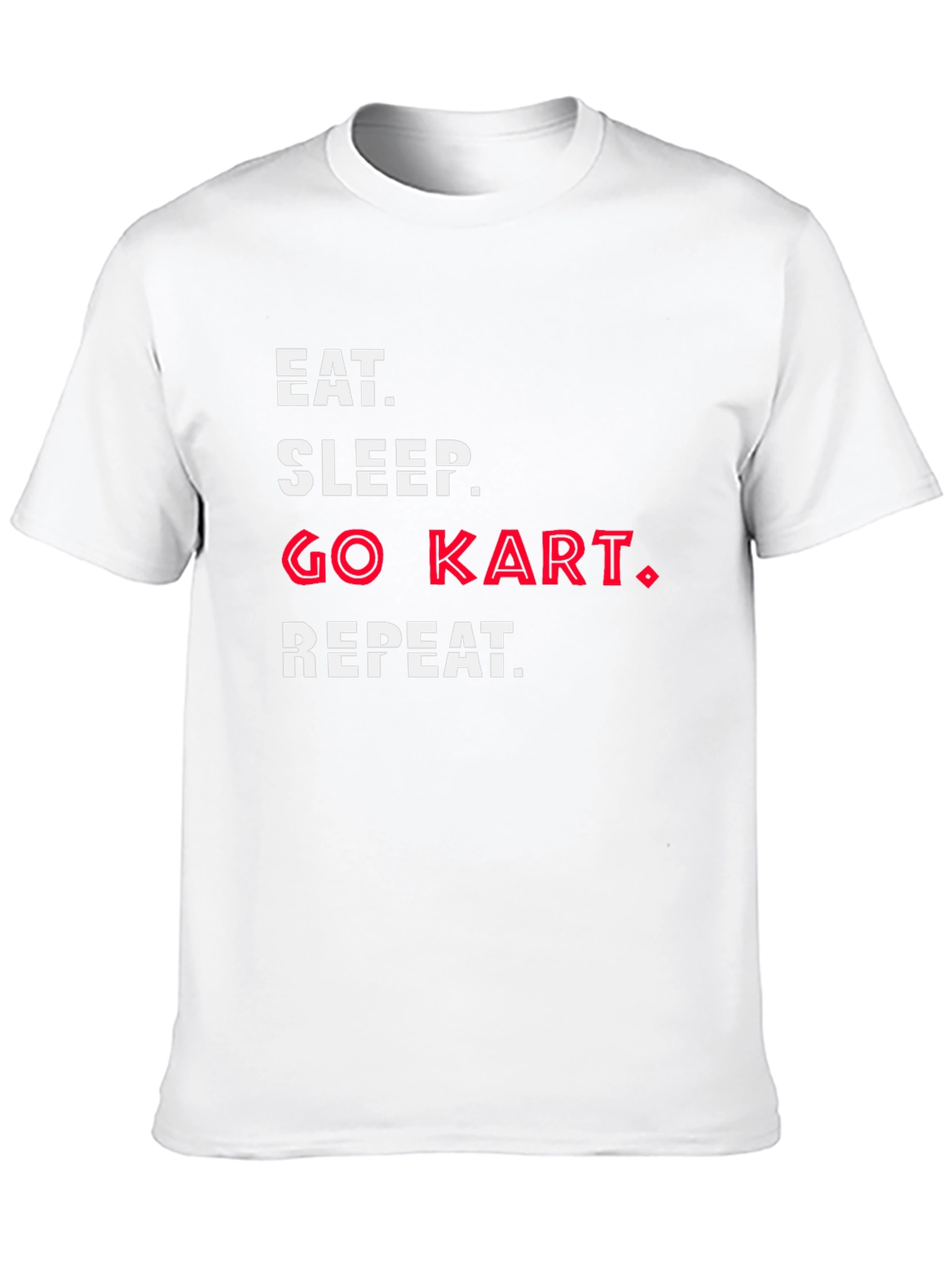 Black Eat Sleep Go Kart Repeat Black T-Shirt view 10