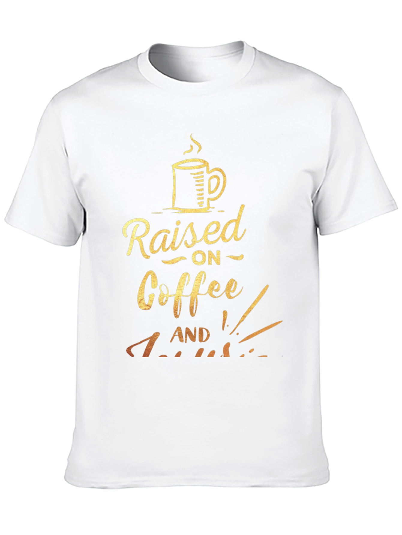 Black Coffee Lover T-Shirt: Raised on Coffee and Sarcasm view 10