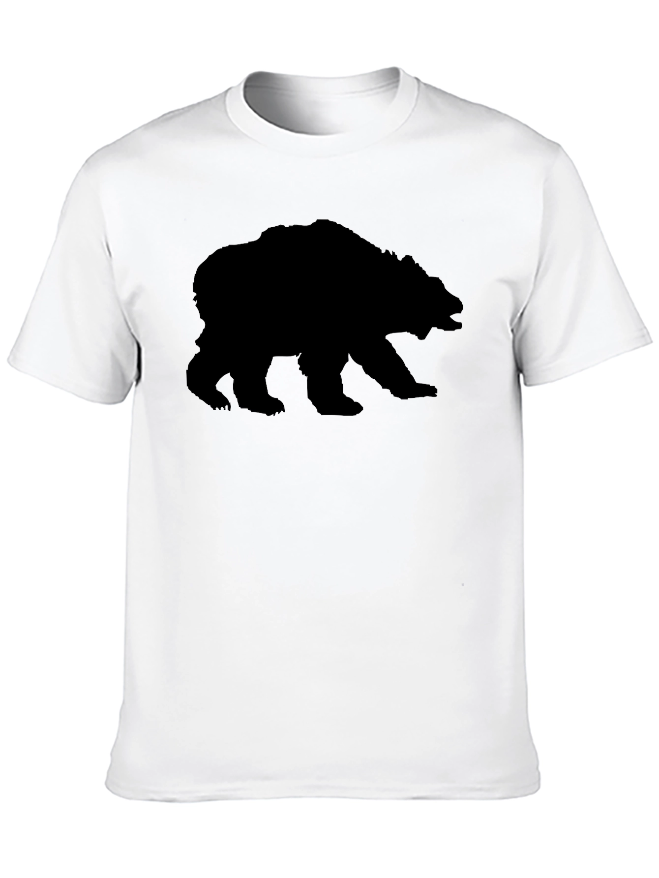Black Bear Silhouette Graphic Print T-Shirt view 10