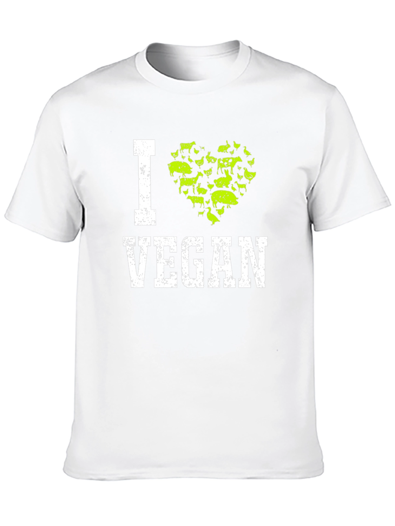 Black I Heart Vegan Graphic T-Shirt - Animal Lover Tee view 10
