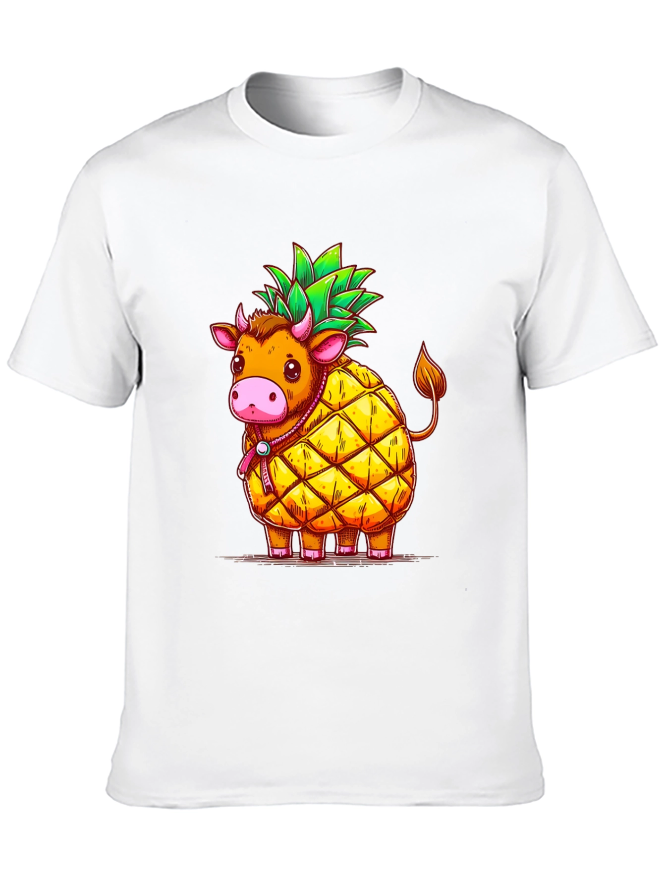 Black Pineapple Cow Graphic Tee view 10