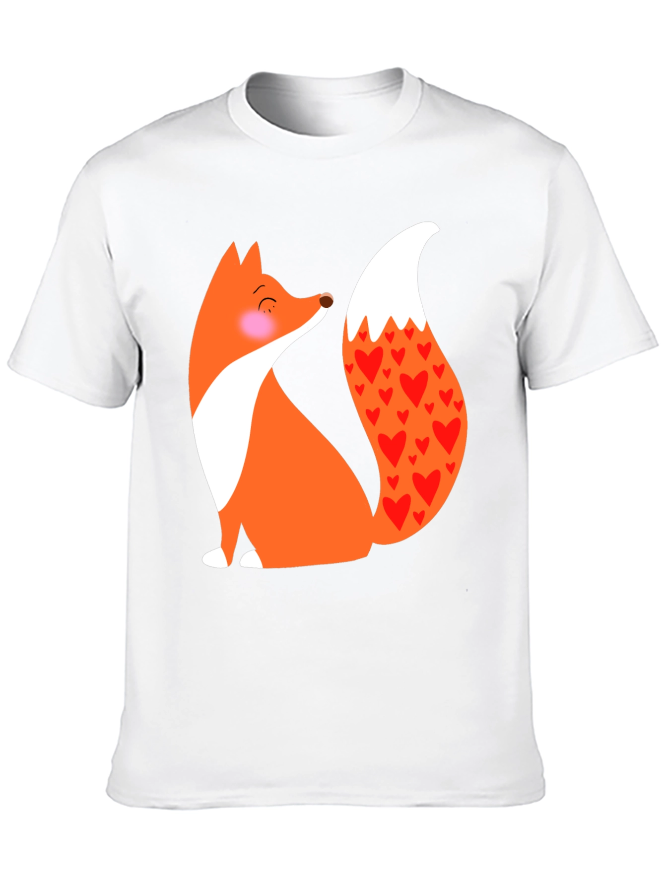 Black Fox with Hearts T-Shirt - Cute & Stylish Animal Tee view 10