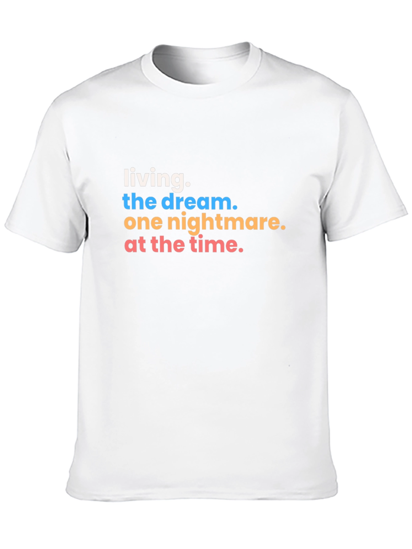 Black Living the Dream Graphic Tee - Funny Slogan T-Shirt view 10